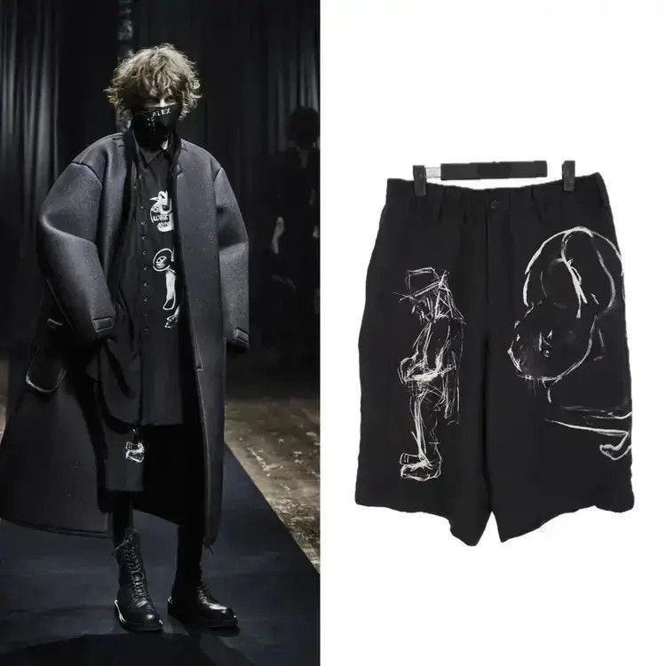Yohji Yamamoto Sz 2 Yohji Yamamoto 21AW Abstract Print Silk Shorts-2507 Size US 32 / EU 48 - 9 Thumbnail