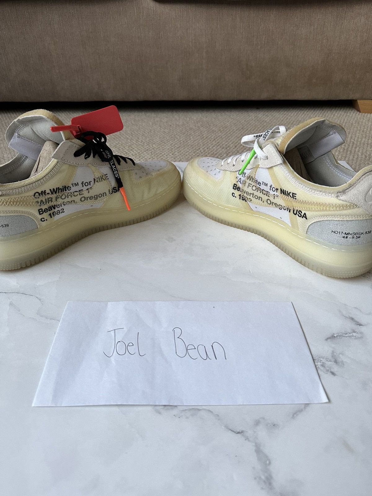 Nike × Off-White Nike Off White Air Force 1 Low Size US 9.5 / EU 42-43 - 6 Thumbnail
