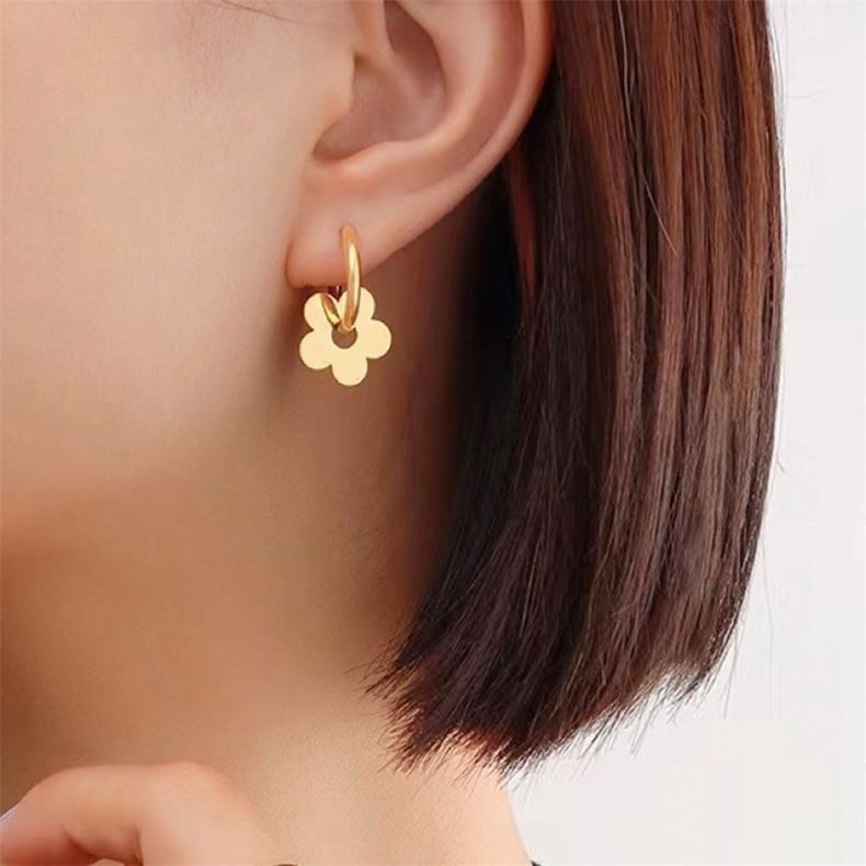 Other Flower Dangle Drop Earrings for Women Fashion Elegant Style Size ONE SIZE - 6 Thumbnail