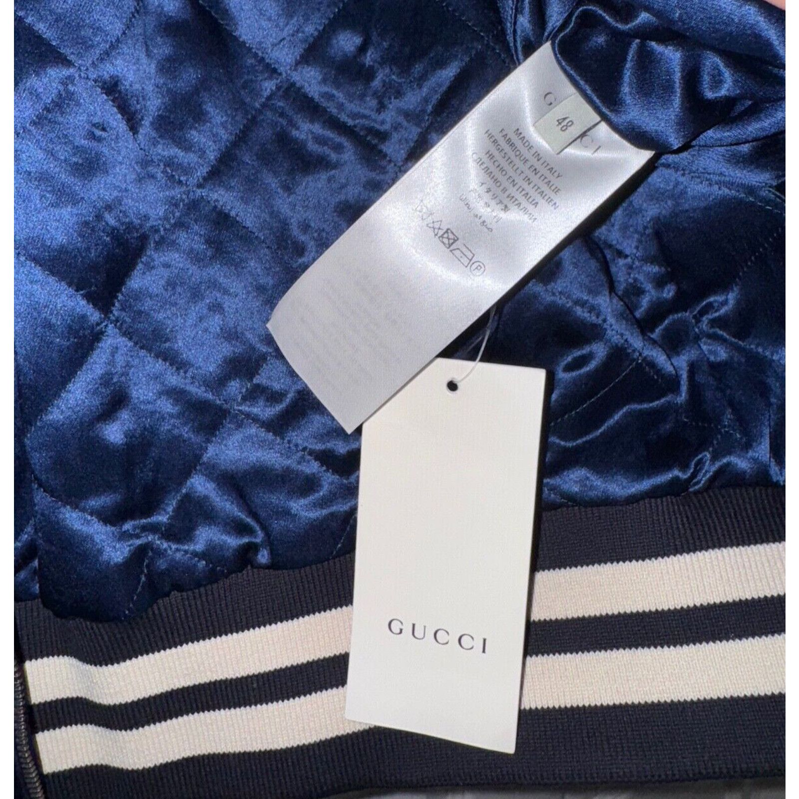 Gucci Gucci Silk Acetate Reversible Bomber Souvenir Jacket 48 Size US M / EU 48-50 / 2 - 22 Thumbnail