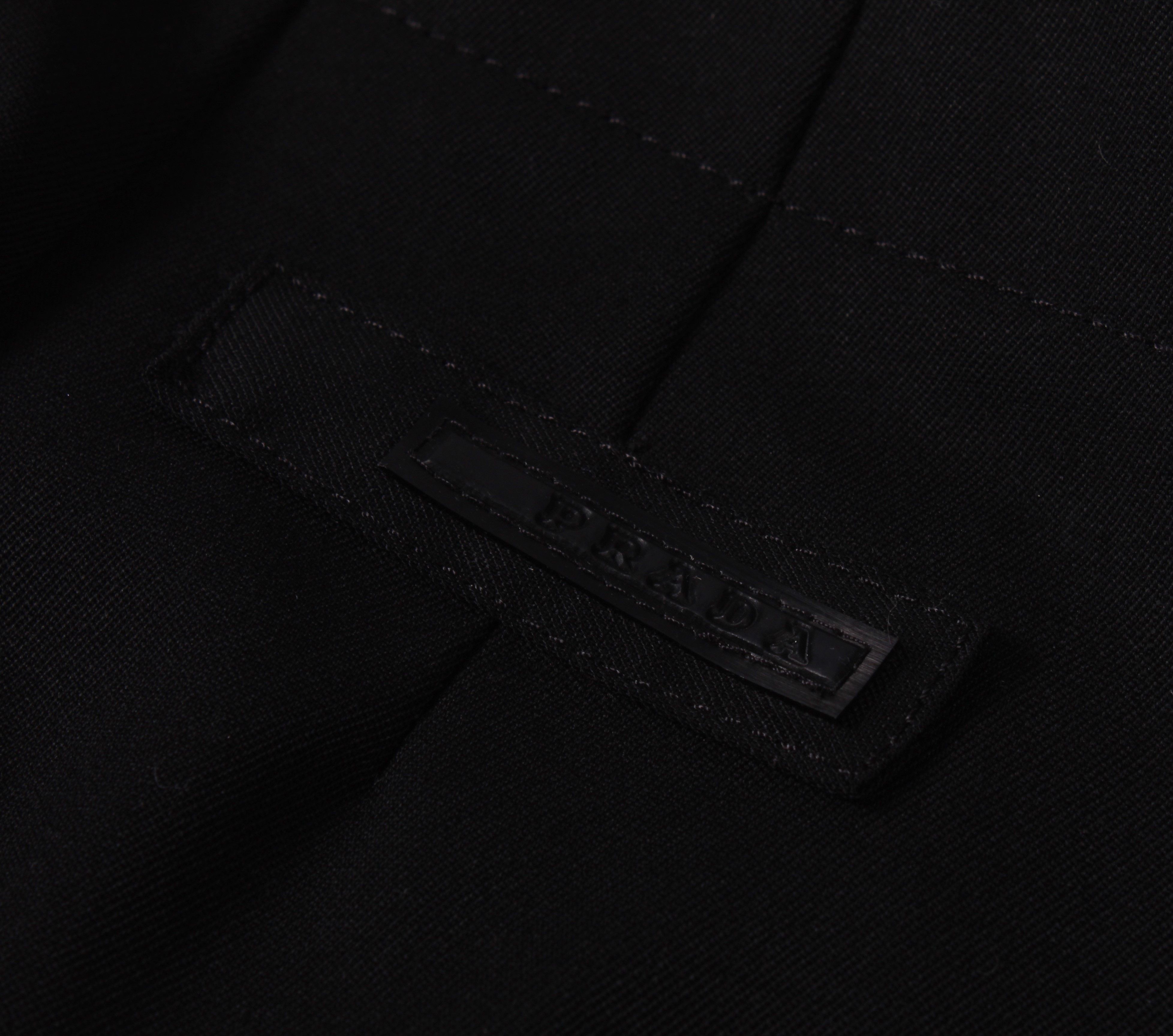 Prada Prada Black Tab Wool Leather Trousers Pants Size 32" / US 10 / IT 46 - 9 Thumbnail