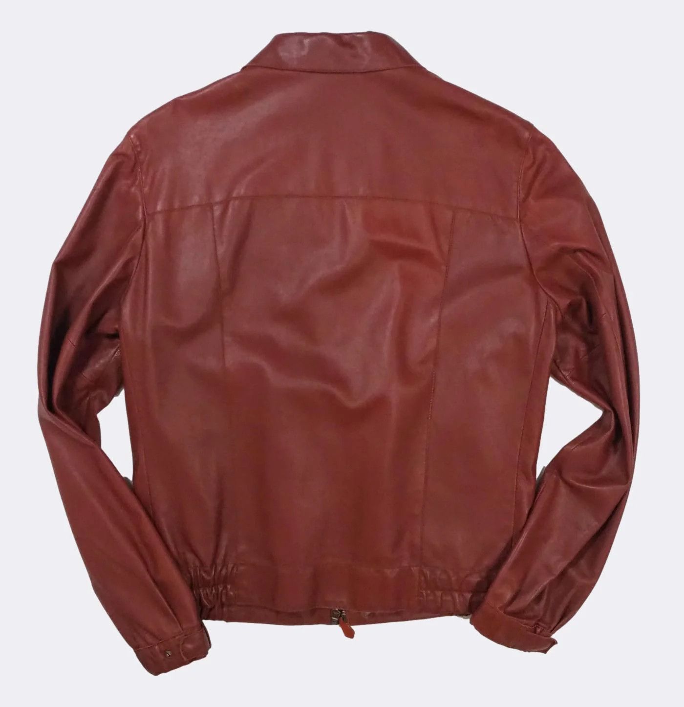 Trussardi Men's Trussardi Lightweight Leather Bomber Jacket $1155 Size US M / EU 48-50 / 2 - 14 Thumbnail