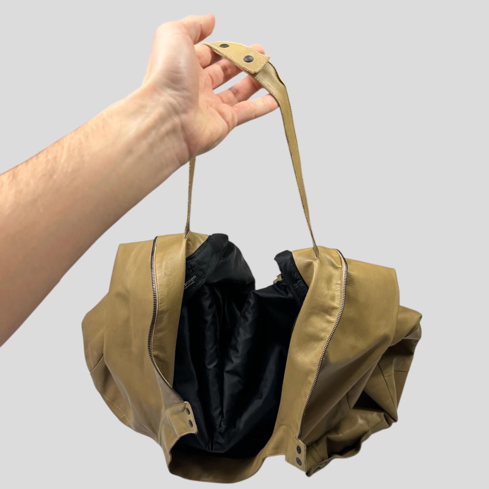 Neil Barrett Neil Barrett AW00 Caramel Leather Moto Slingbag Jacket - L Size US L / EU 52-54 / 3 - 11 Thumbnail