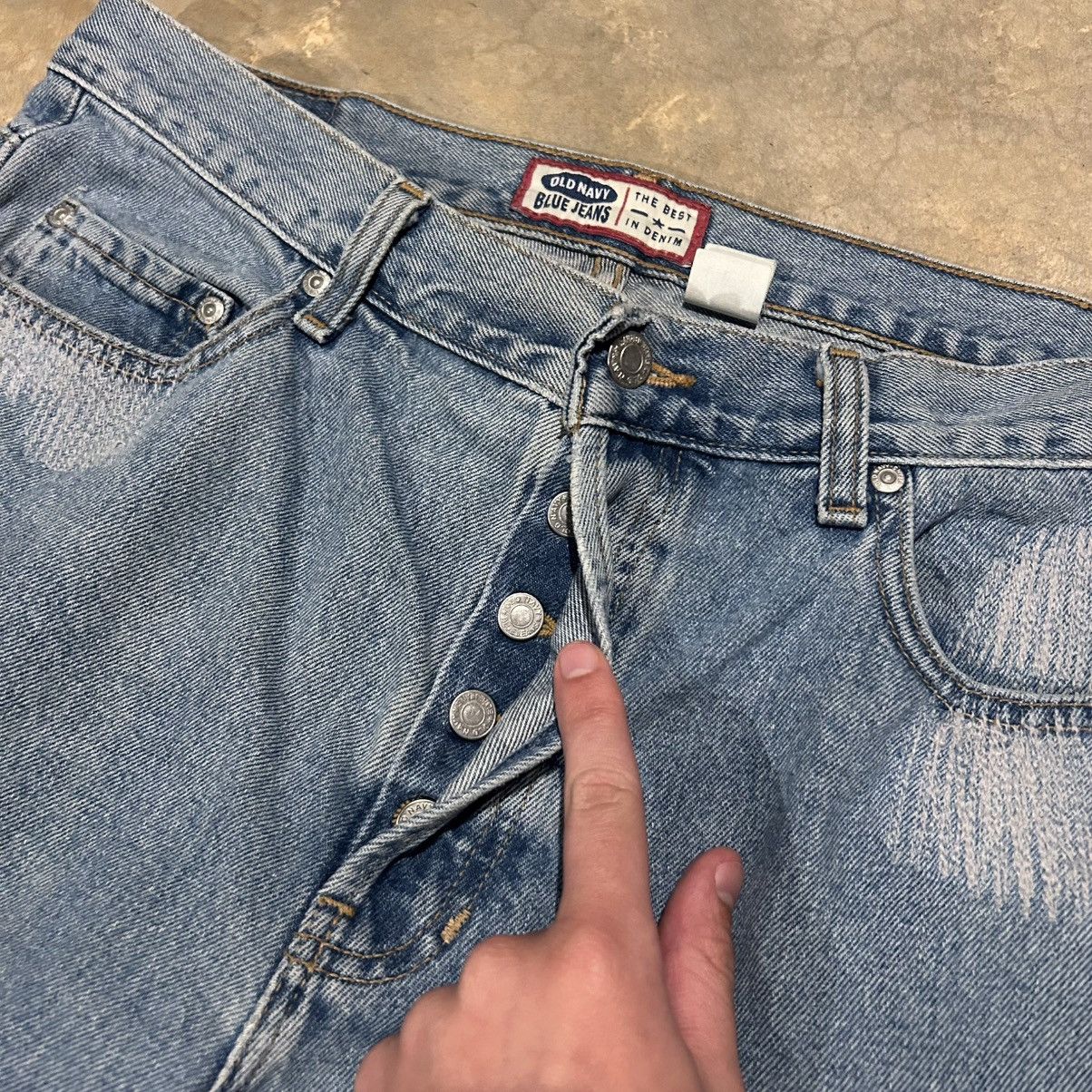 Old Navy Vintage 2000s Old Navy Sashiko Repaired Cone Mill Denim Size US 34 / EU 50 - 6 Thumbnail
