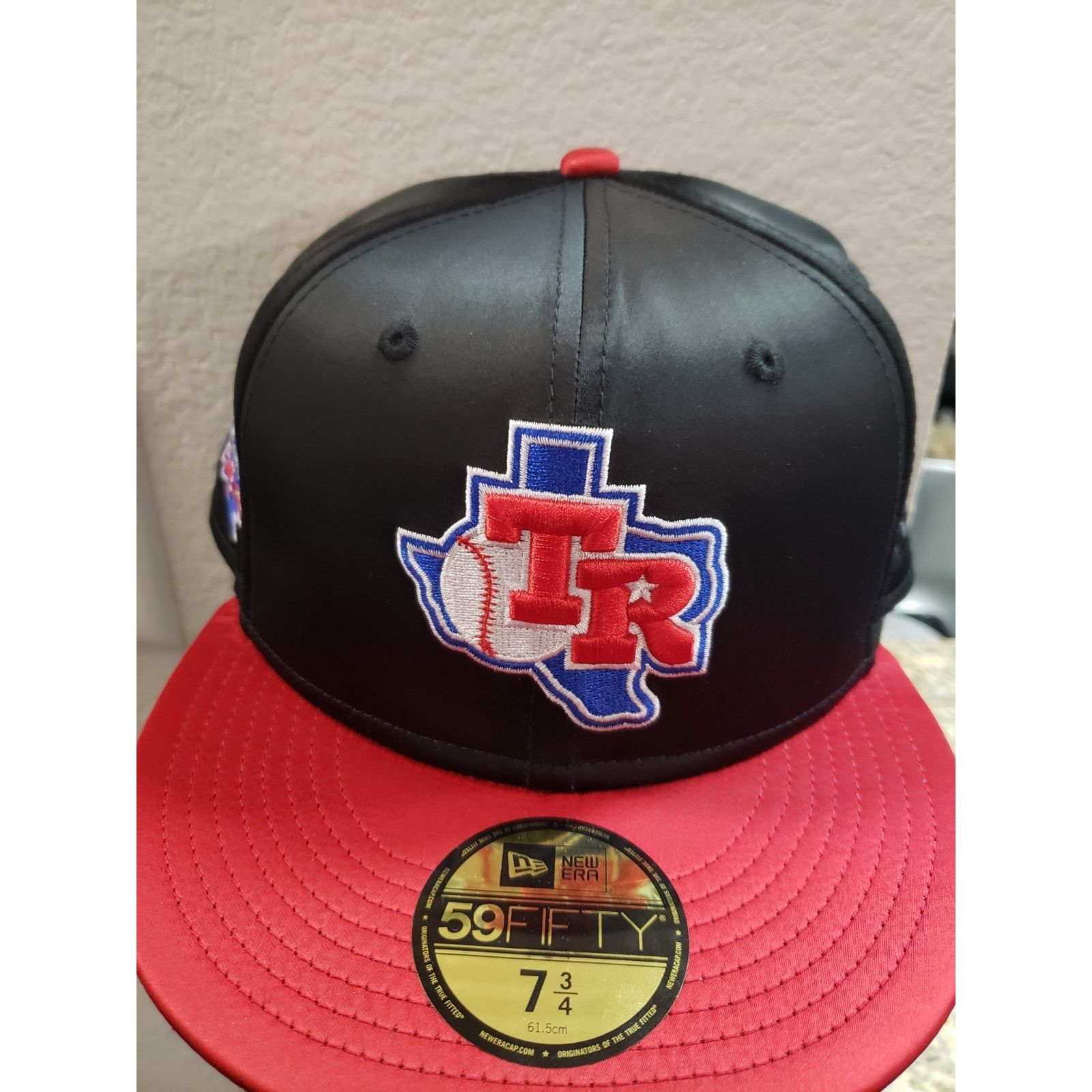 New Era Texas Rangers Hat 40 Ann Satin Silk Black 7 3/4 5950 New Era Size ONE SIZE - 1 Thumbnail