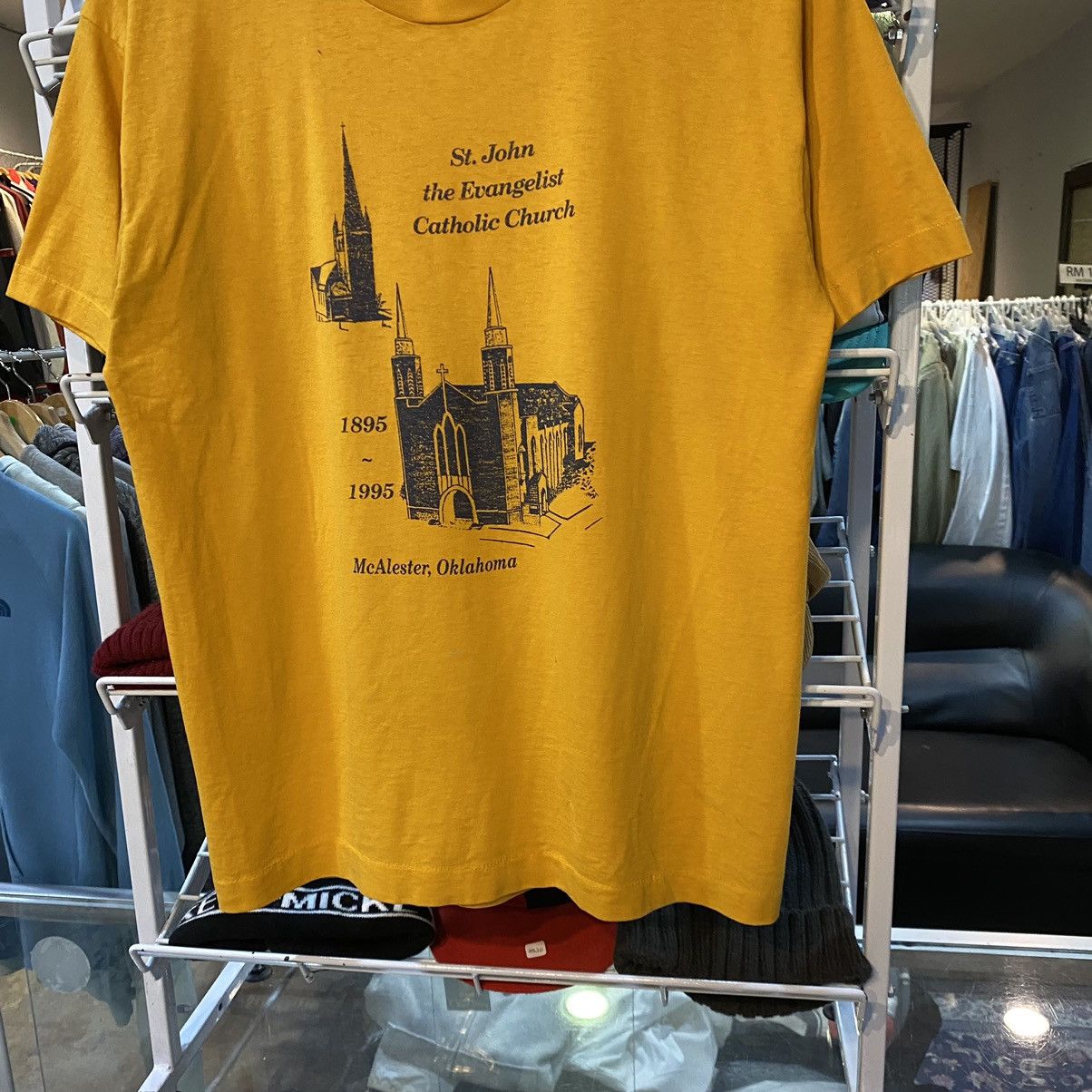 Fruit Of The Loom 1895 ~ 1995 'St.John The Evangelist' Catholic Church T-Shirt Size US L / EU 52-54 / 3 - 4 Thumbnail