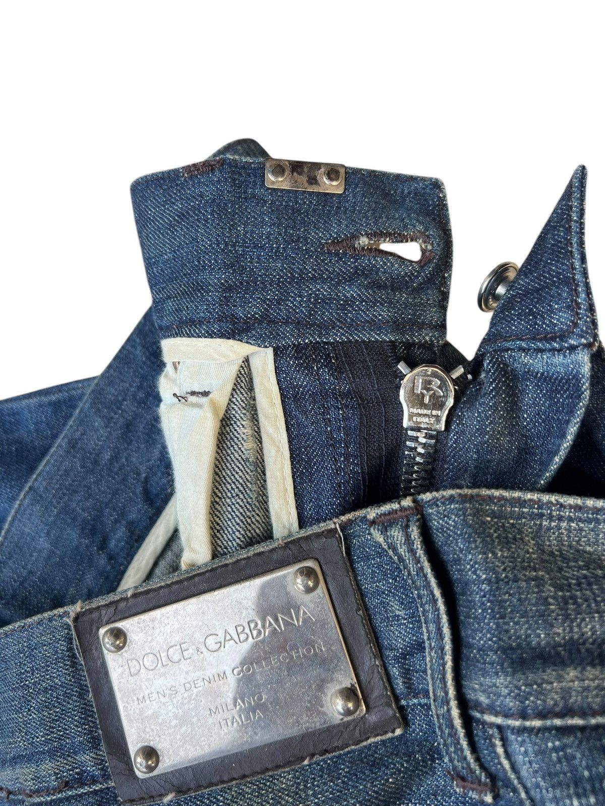 Dolce & Gabbana Vintage Y2K Dolce & Gabbana Distress Denim Slim Jeans Size US 31 - 23 Thumbnail