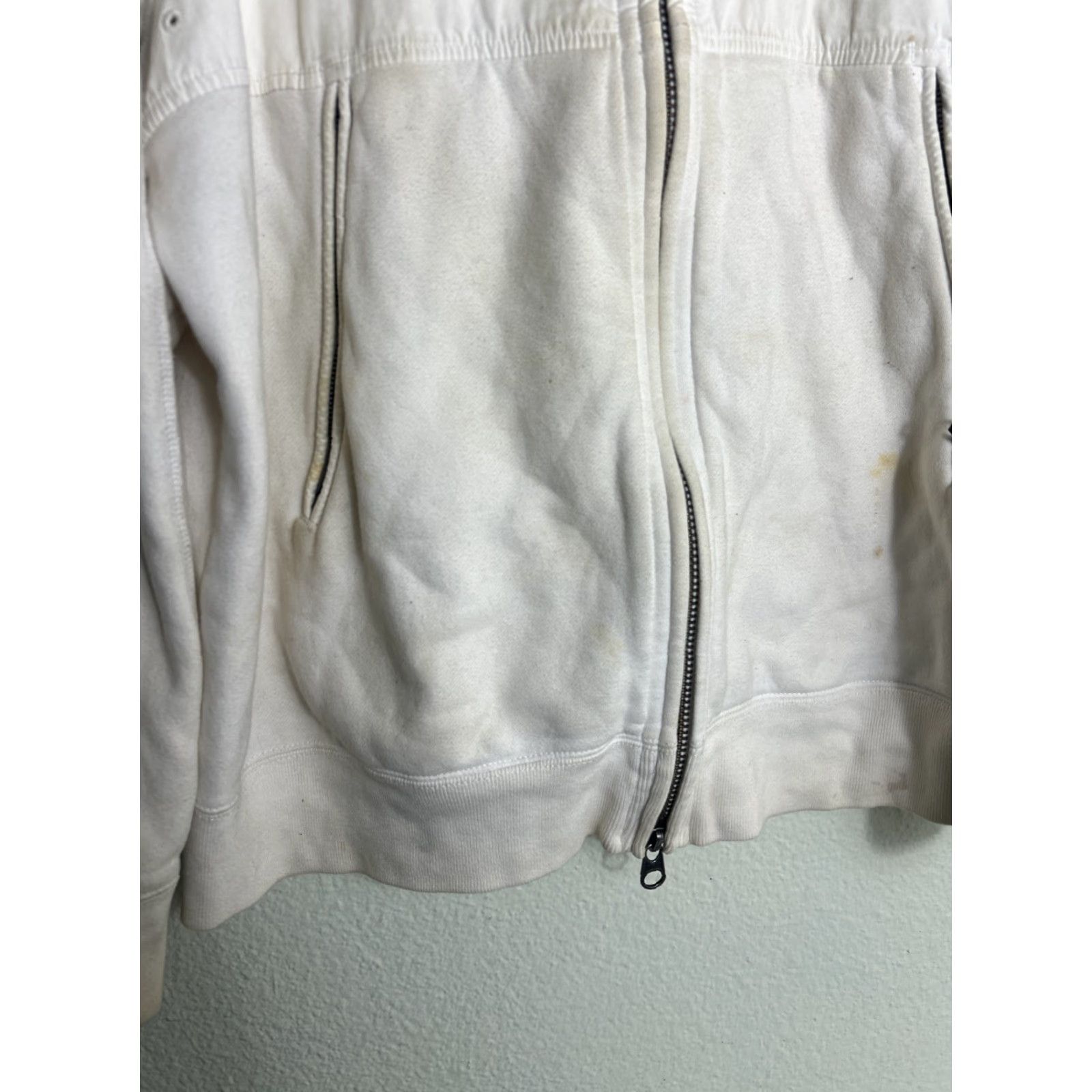Polo Ralph Lauren VINTAGE Polo Ralph Lauren Hoodie Sweatshirt 2XL White Mens Full Zip Hooded Stains Size US XXL / EU 58 / 5 - 7 Thumbnail
