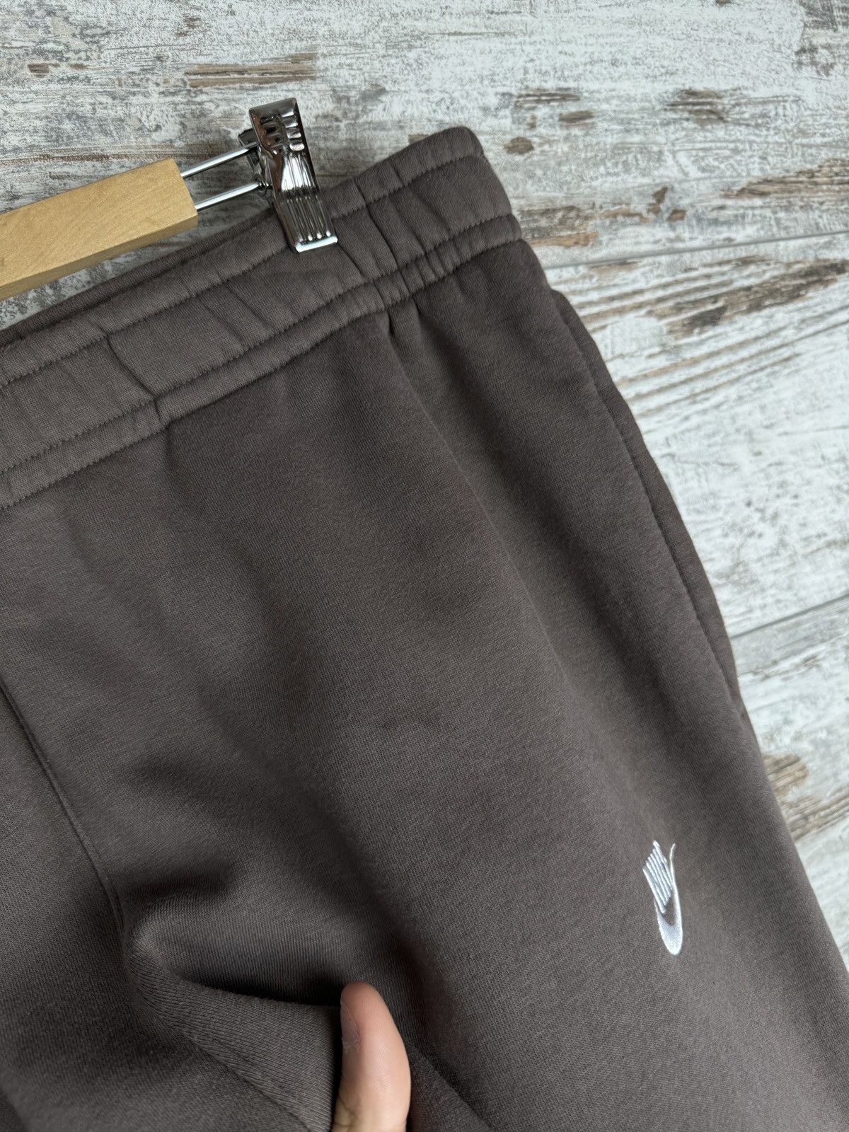 Nike × Vintage Mens Nike swoosh brown sweatpants y2k pants drill Size US 36 / EU 52 - 7 Thumbnail