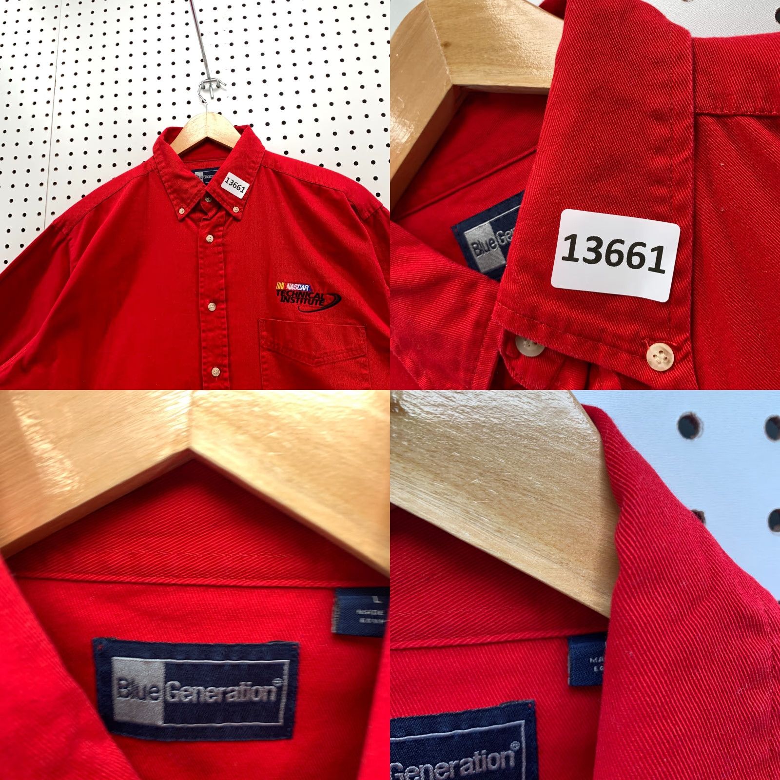 Vintage Vintage NASCAR Technical Institute Red Polo Shirt Men Large Cotton Logo Classic 90s Size US L / EU 52-54 / 3 - 8 Thumbnail