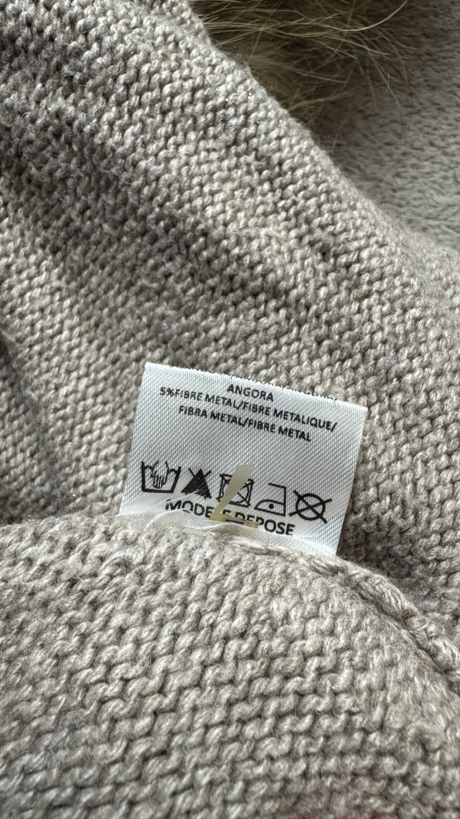 If Six Was Nine Real Fur Hood Knit Poncho ifsixwasnine CDG LGB goa angora Size US M / EU 48-50 / 2 - 6 Thumbnail
