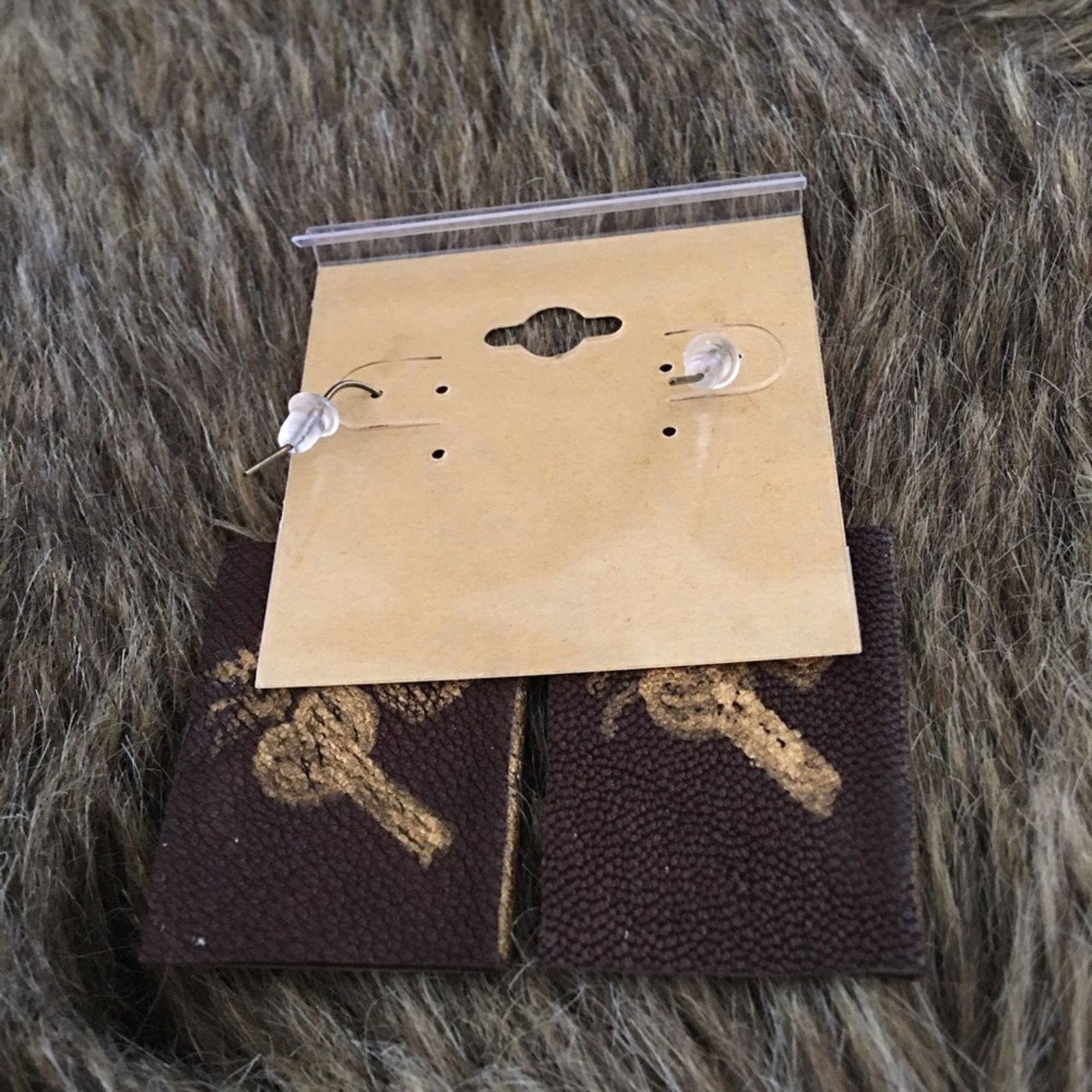 Jewelry Boho handmade with love painted leather earrings Size ONE SIZE - 4 Thumbnail