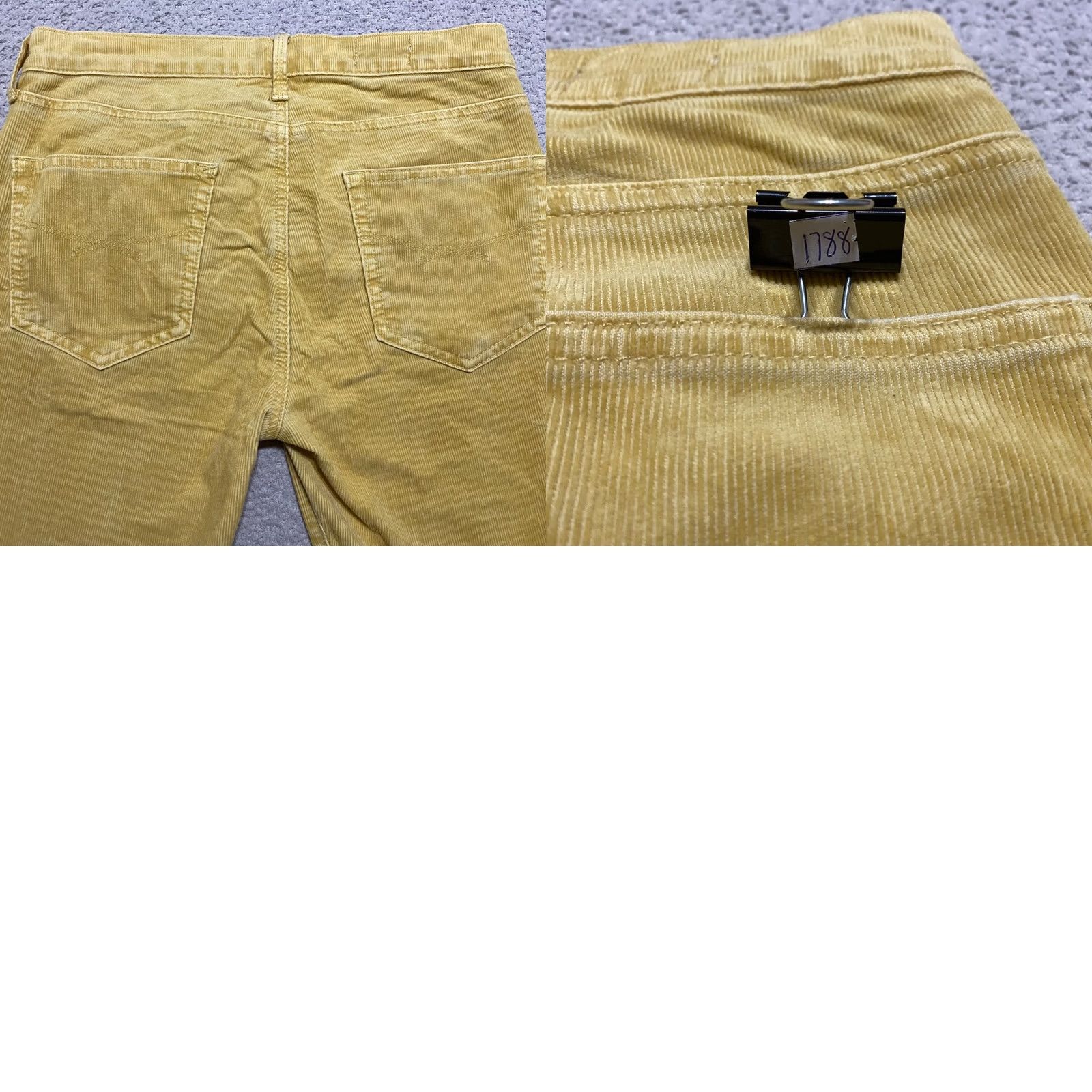 Gap GAP Jeans Womens 0 Regular Slim Straight Medium Wash Corduroy Yellow 5-Pocket Inseam 27 in Button Closure Mid Rise Size 28 Size 25" / US 0 / IT 36 - 9 Thumbnail