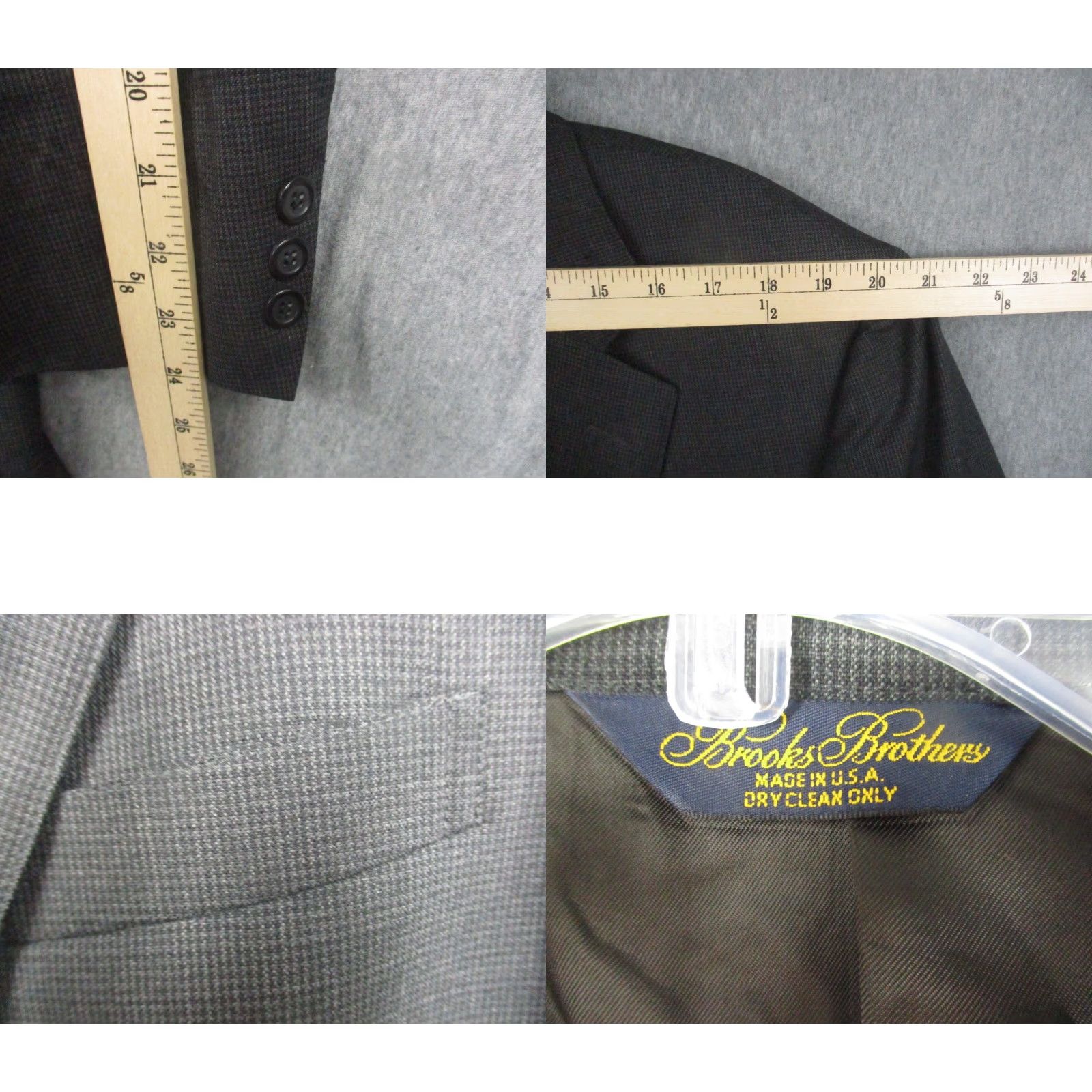 Brooks Brothers VINTAGE Brooks Brothers Makers Wool Blazer 44 Gray Plaid USA Blazer Mens 44 Gray Plaid Brooks Brothers Size 44R - 8 Thumbnail