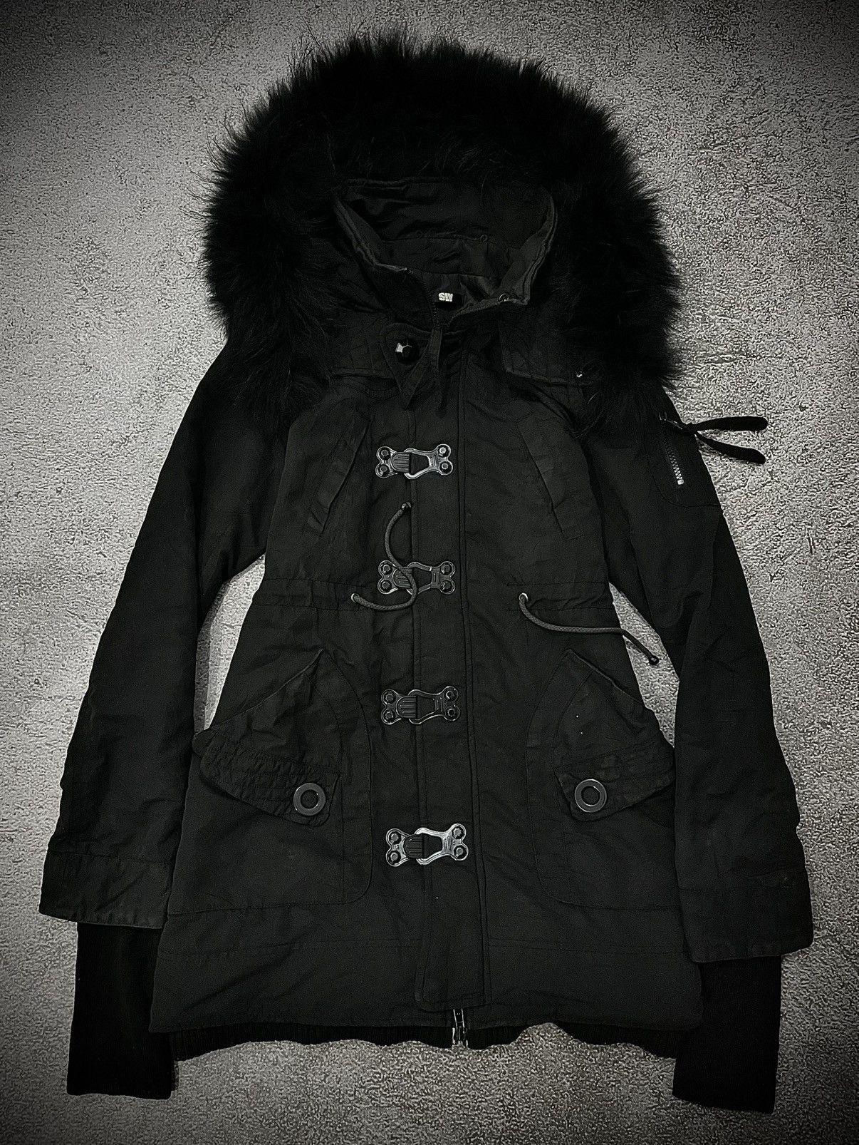 SLY 2000s SLY Racoon Bondage Fur Jacket LGB Fur jacket Style Size US M / EU 48-50 / 2 - 2 Thumbnail