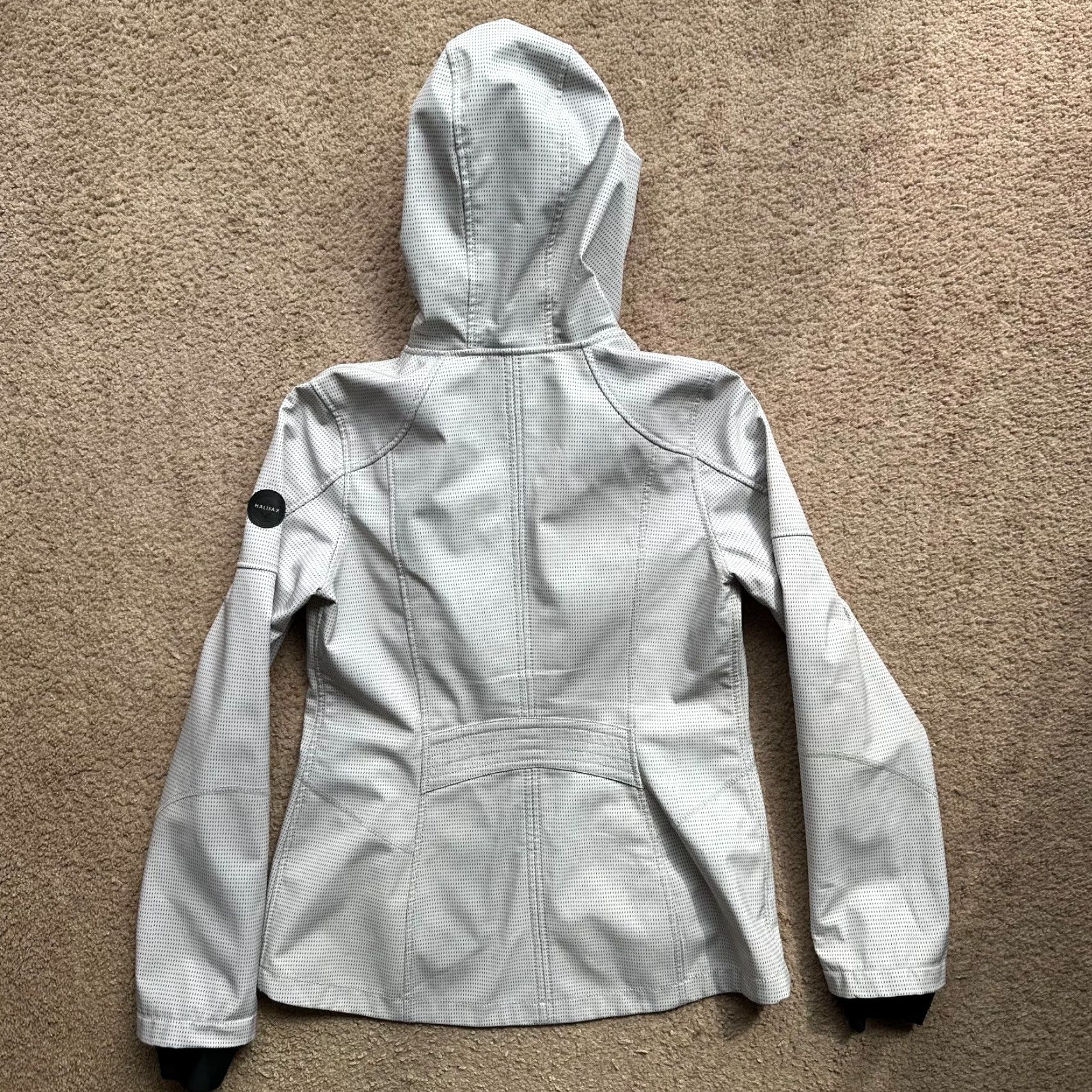 Vintage Halifax Womens Jacket White Full Zip Hooded Softshell Size M / US 6-8 / IT 42-44 - 2 Thumbnail