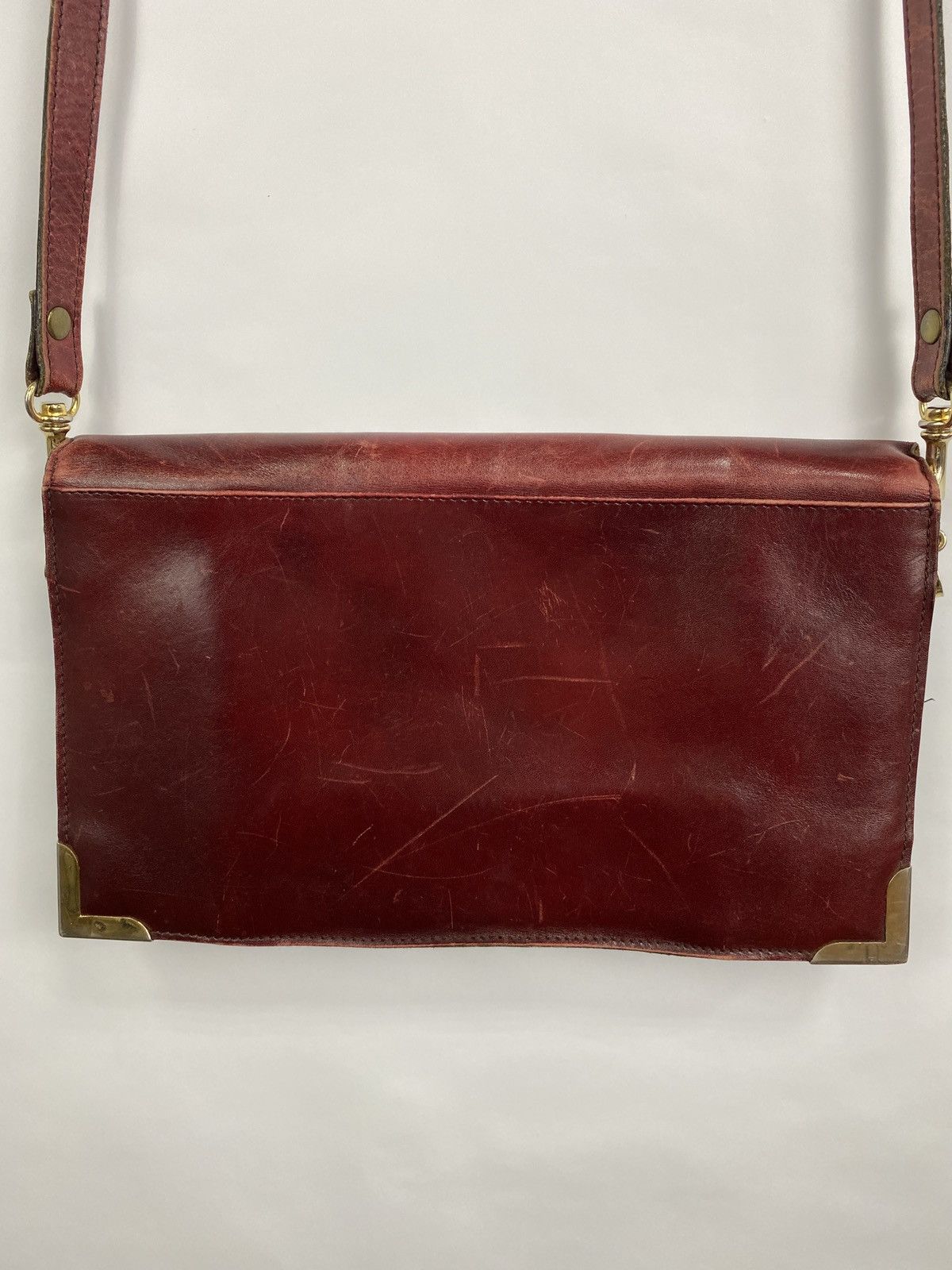 Gucci 🇮🇹 Vintage 1980 Gucci Leather Bag Rare Retro Hype Y2K Size ONE SIZE - 10 Thumbnail