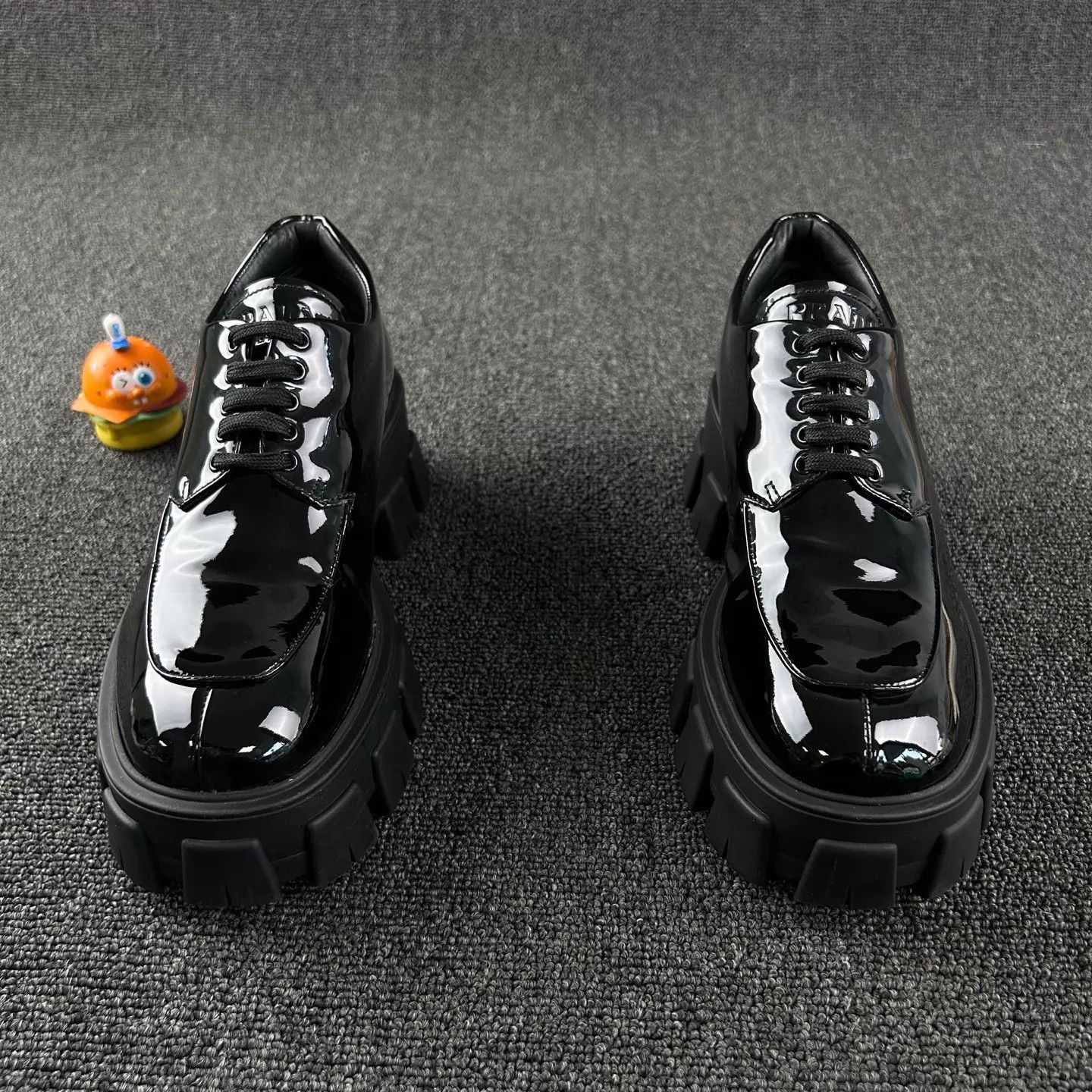 Prada Prada Black Gear Platform Shoes EUR 38 Size US 7.5 / IT 37.5 - 2 Thumbnail