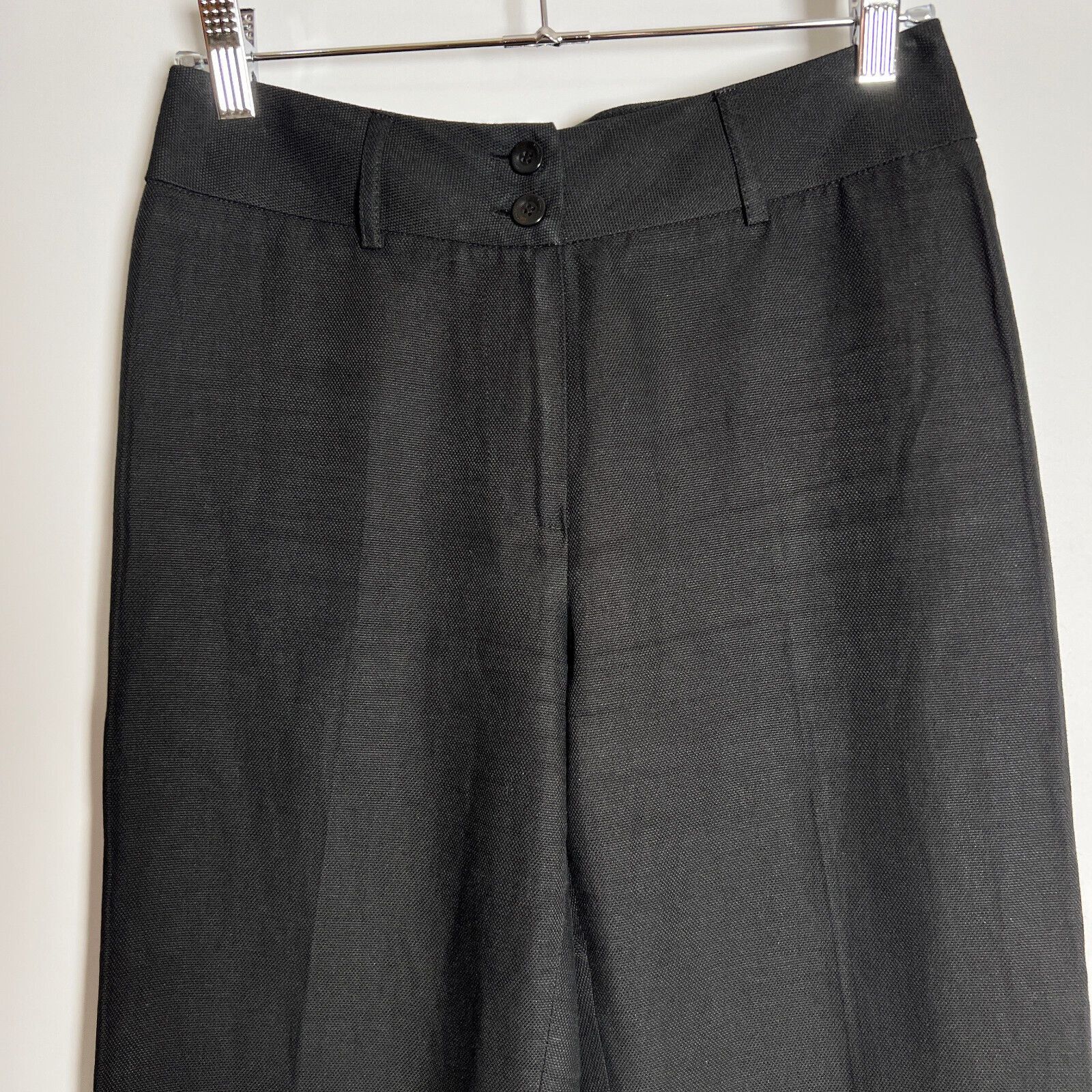 Gerard Darel Gerard Darel Linen Wide Leg High Rise Trousers Black Size S Size 26" / US 2 / IT 38 - 5 Thumbnail