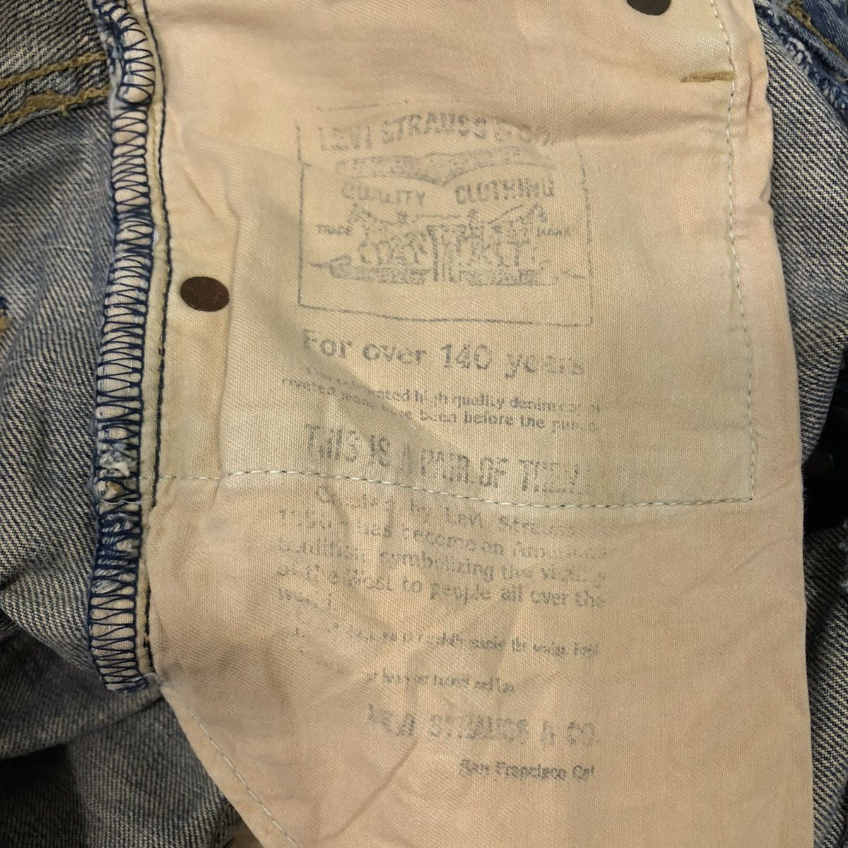 Levi's 🔥VINTAGE REPRODUCTION LEVI’S BIG E REDLINE JEANS LOT 503B Size US 28 / EU 44 - 24 Thumbnail