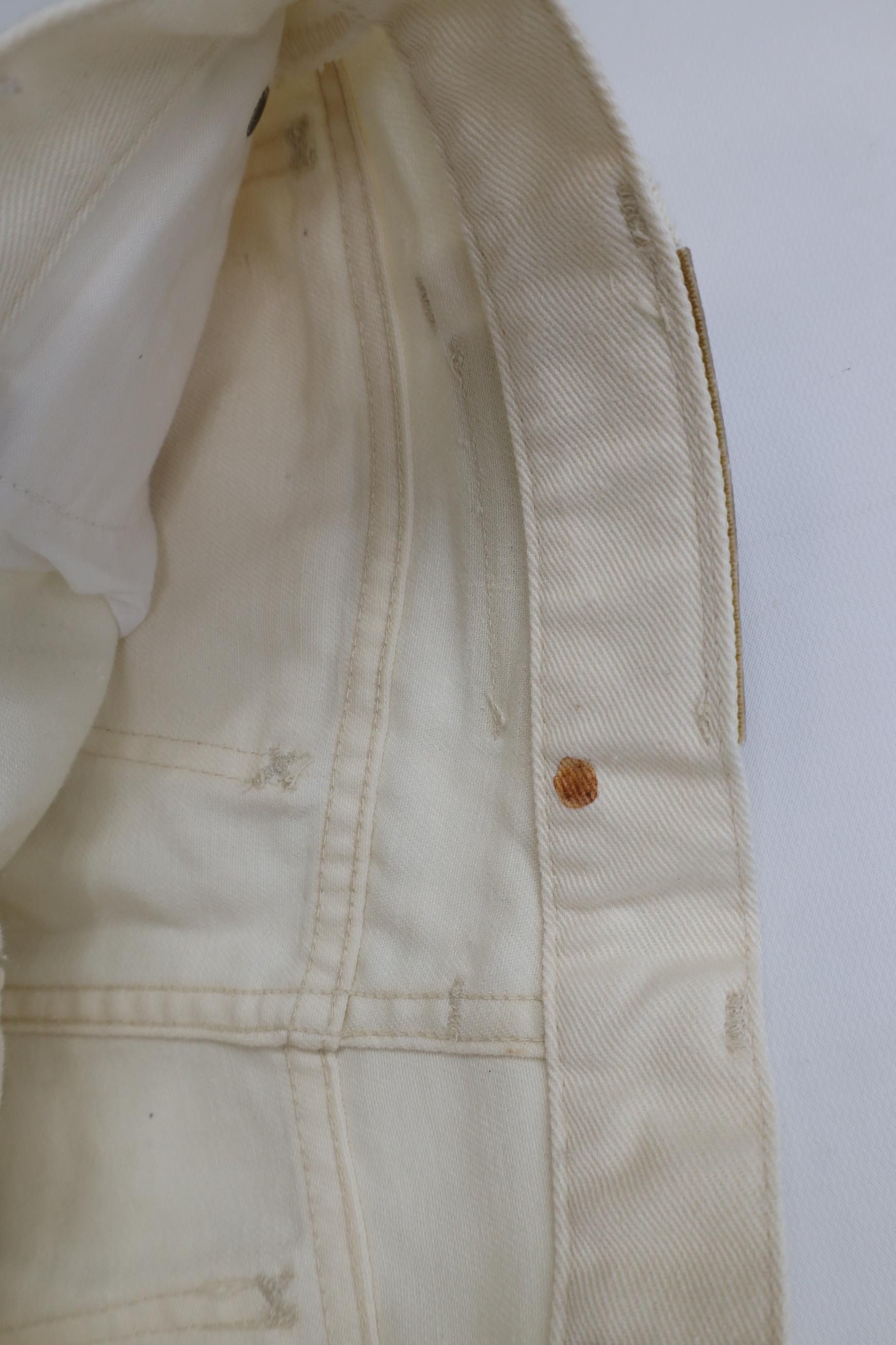 Lee Vintage 70s 80s Lee Flared Bootcut Jeans Cream Cotton USA Size US 30 / EU 46 - 10 Thumbnail