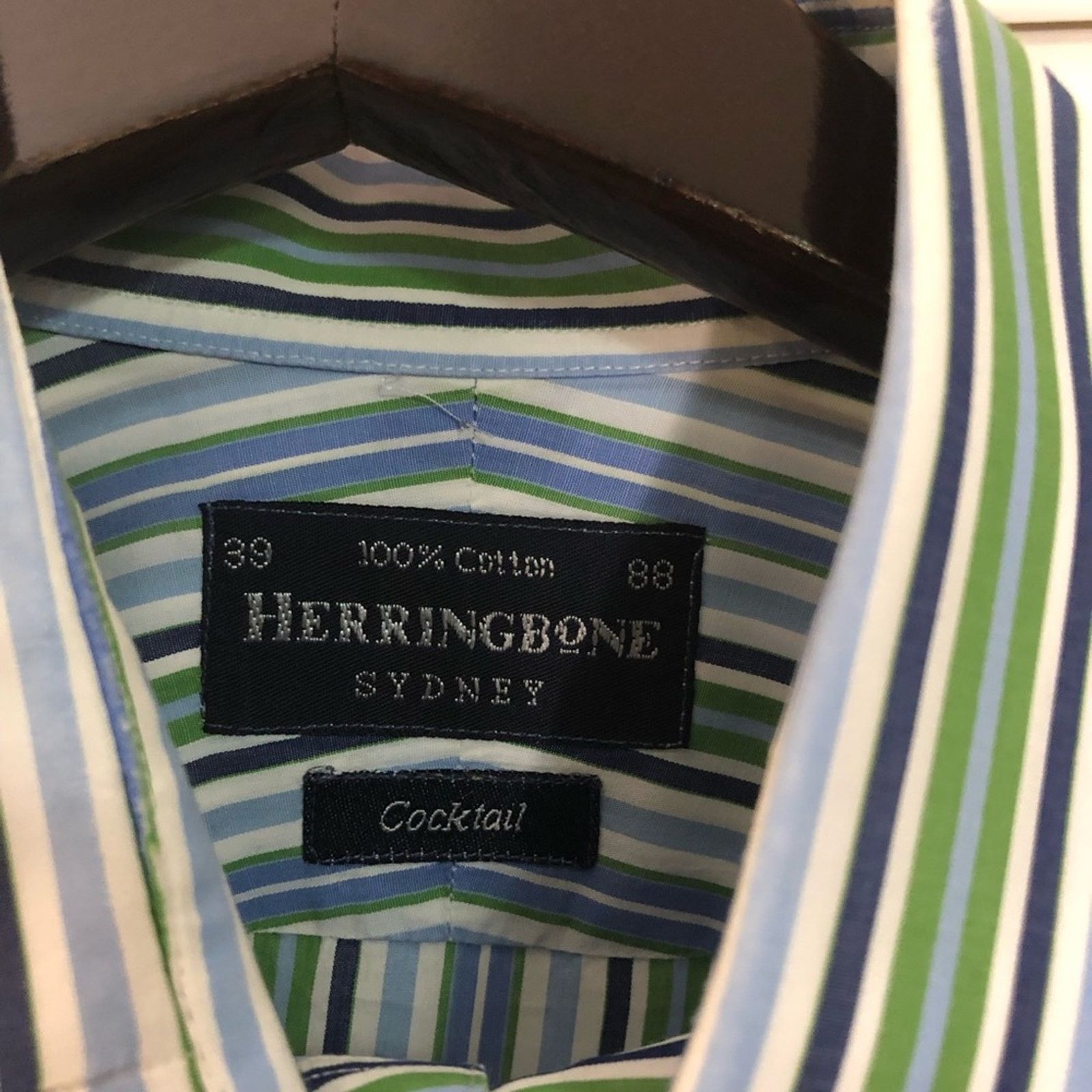 Other Herringbone Sydney Button Down Cocktail Fit Size 39 Size US M / EU 48-50 / 2 - 3 Thumbnail