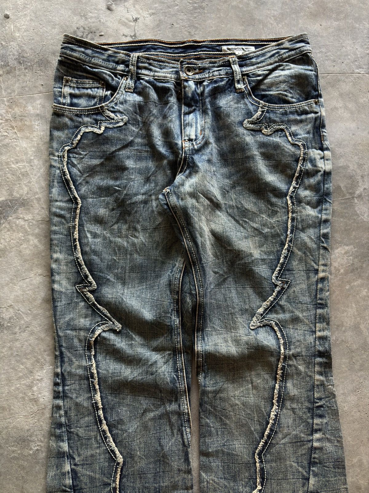 Tornado Mart SEMANTIC DESIGN washed faded distressed super sick design Size US 31 - 2 Thumbnail