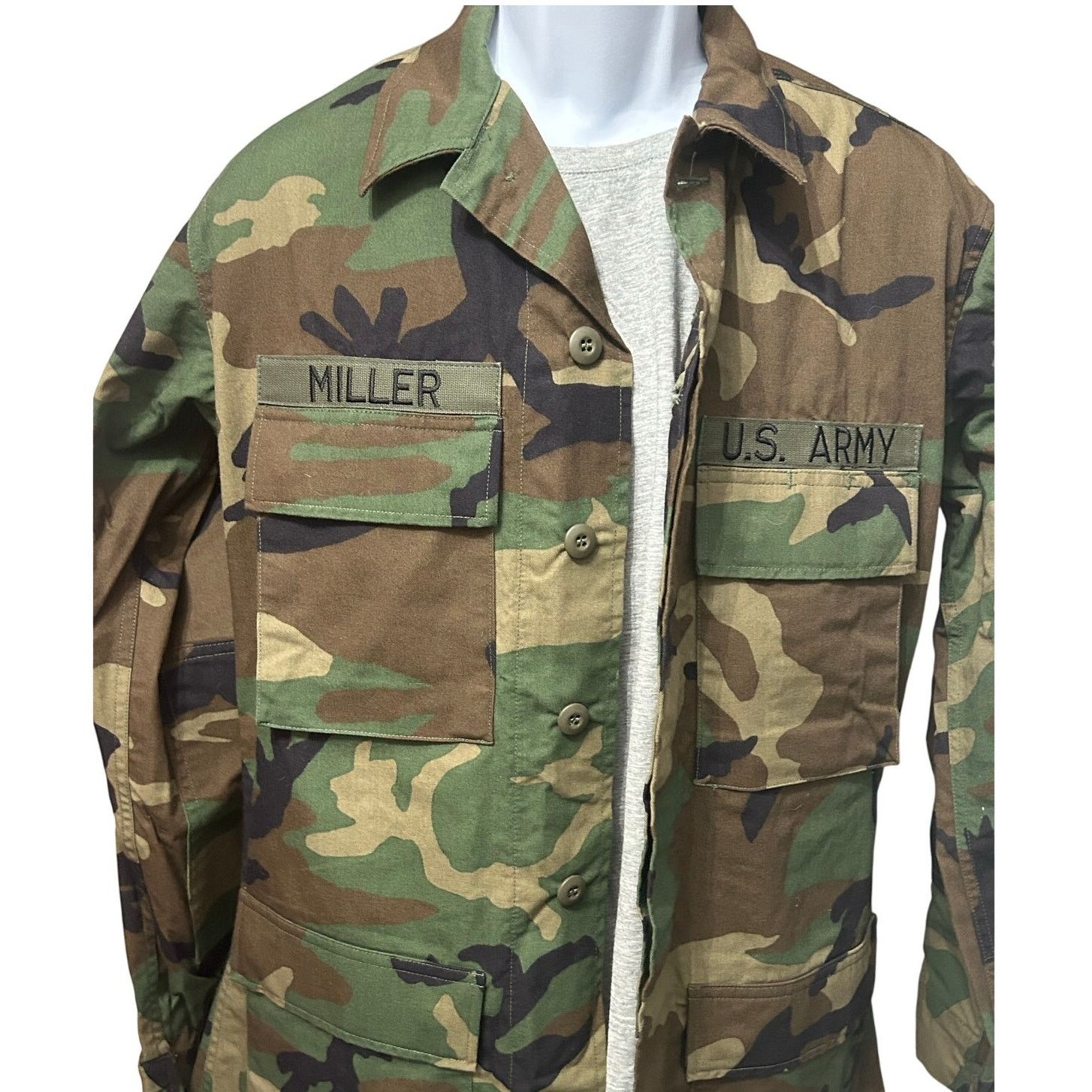 Other Vintage US Army Woodland Camo BDU Shirt Jacket Small Long Size US S / EU 44-46 / 1 - 4 Thumbnail