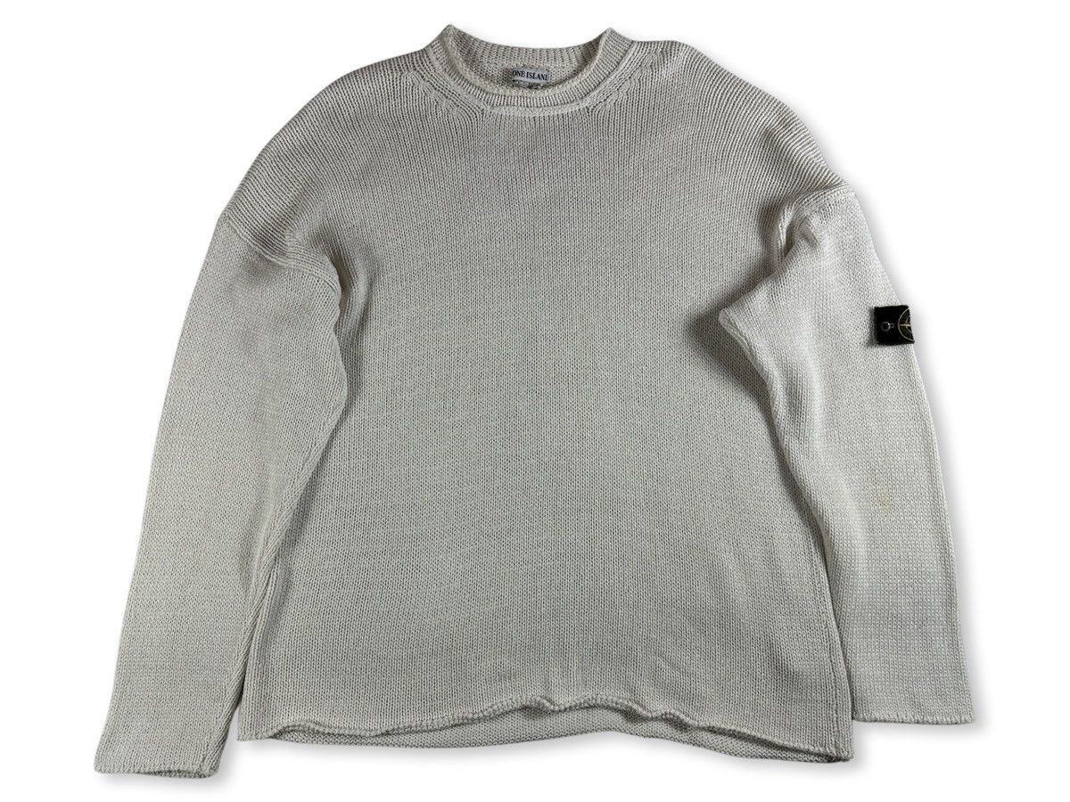 image of Stone Island Vintage Knitwear in White, Men's (Size 2XL)