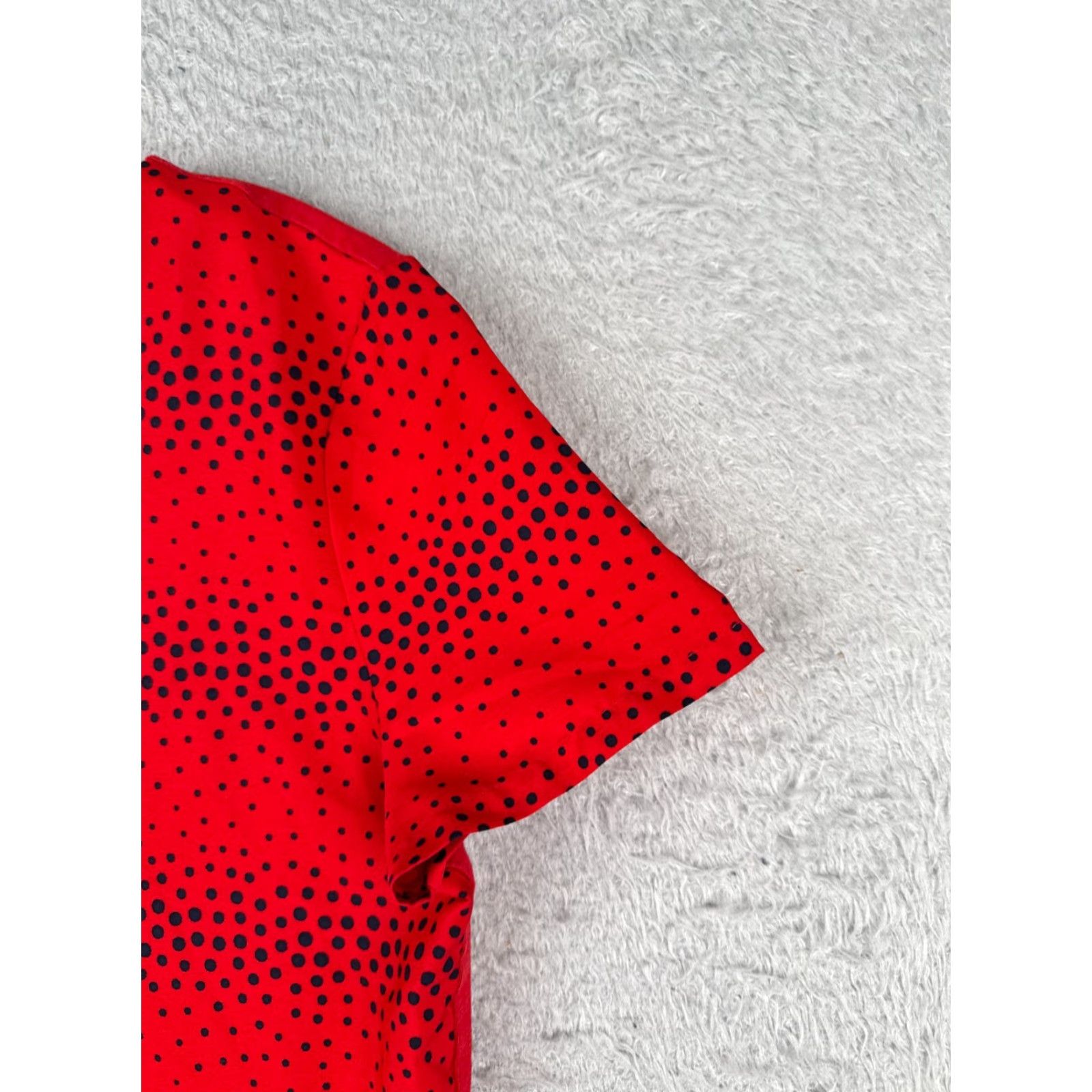 Tommy Hilfiger Tommy Hilfiger Shirt Women S Petite Red Polka Dot Crew Neck Viscose Blend Size S / US 4 / IT 40 - 2 Thumbnail