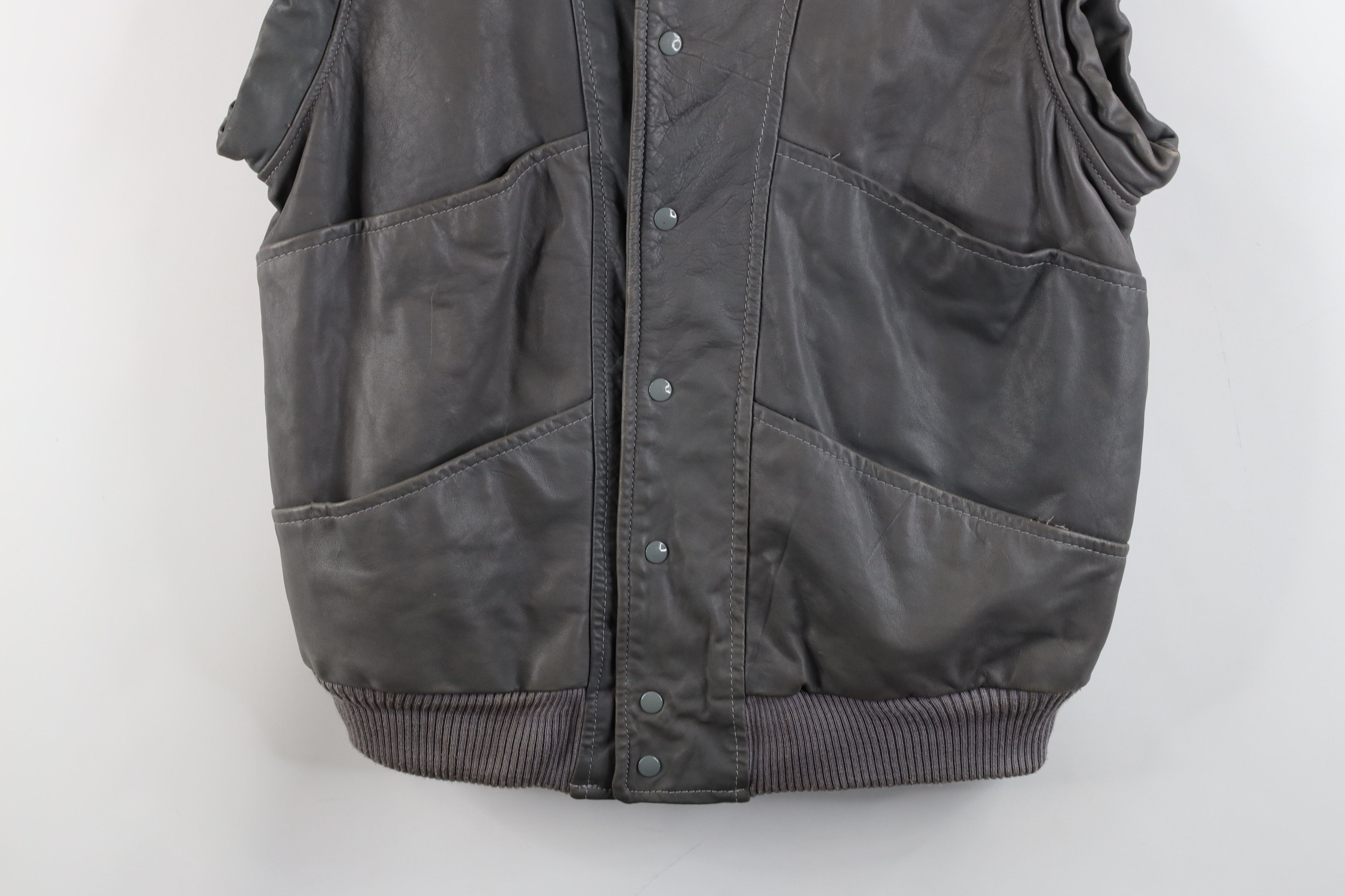 Vintage Vintage 80s 90s Streetwear Leather Sleeveless Vest Jacket Size US S / EU 44-46 / 1 - 3 Thumbnail