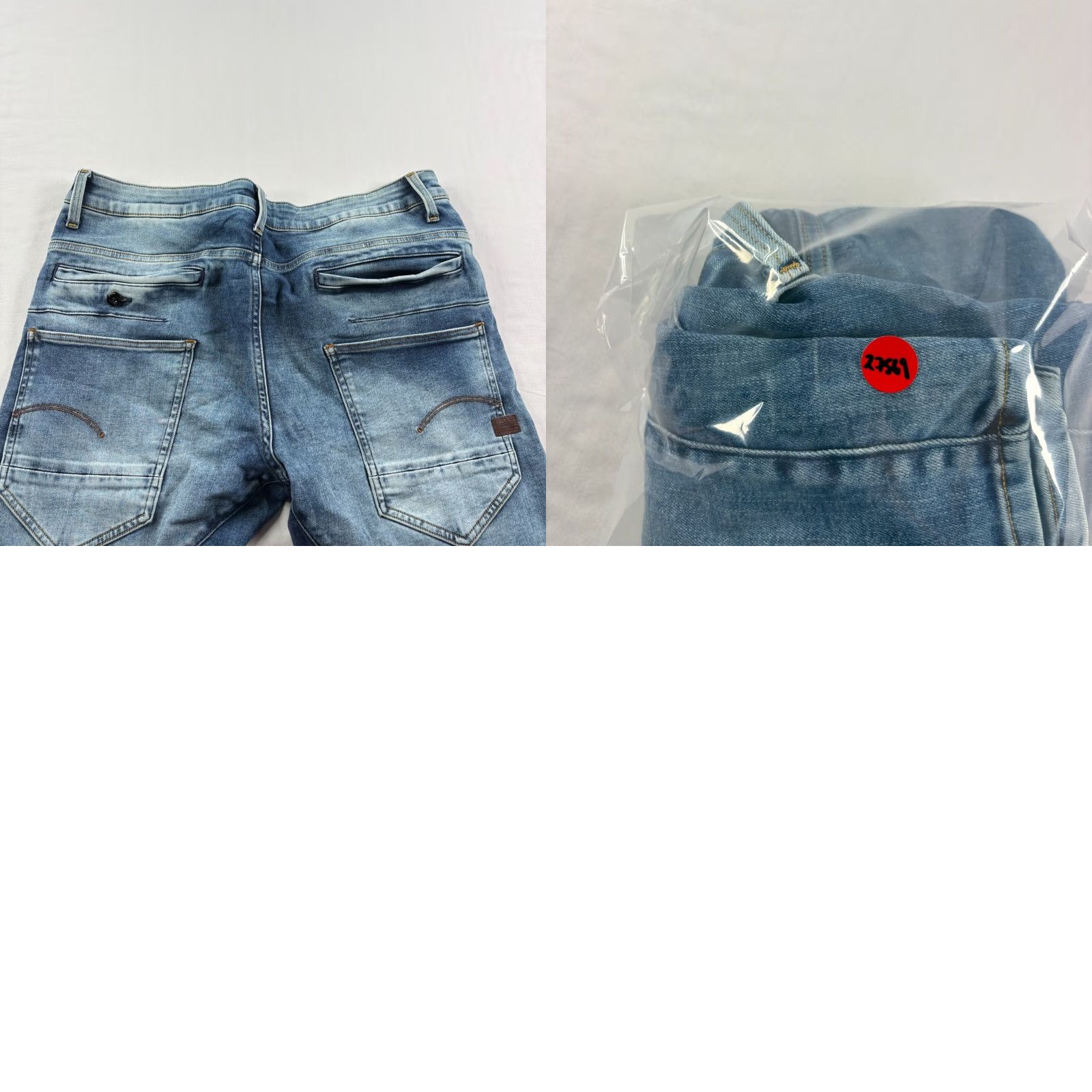 Vintage G Star Raw Jeans Slim Tapered 32x34 Blue D Staq 3D Stretch Mens Regular Denim Cotton Zip Pattern Solid Inseam 32in with Logo Size US 32 / EU 48 - 9 Thumbnail