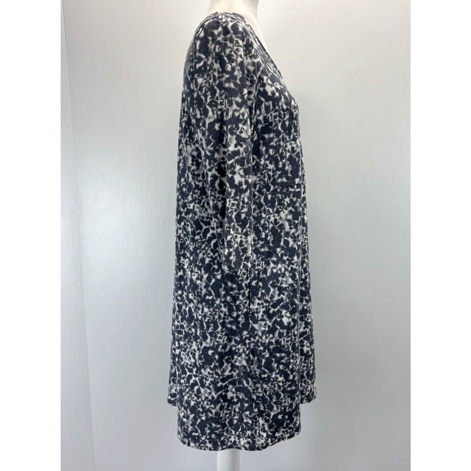 J. Jill J. Jill Shift Dress Women's Medium Multicolor 3/4 Sleeves Pockets Cotton Blend Casual Size M / US 6-8 / IT 42-44 - 4 Thumbnail