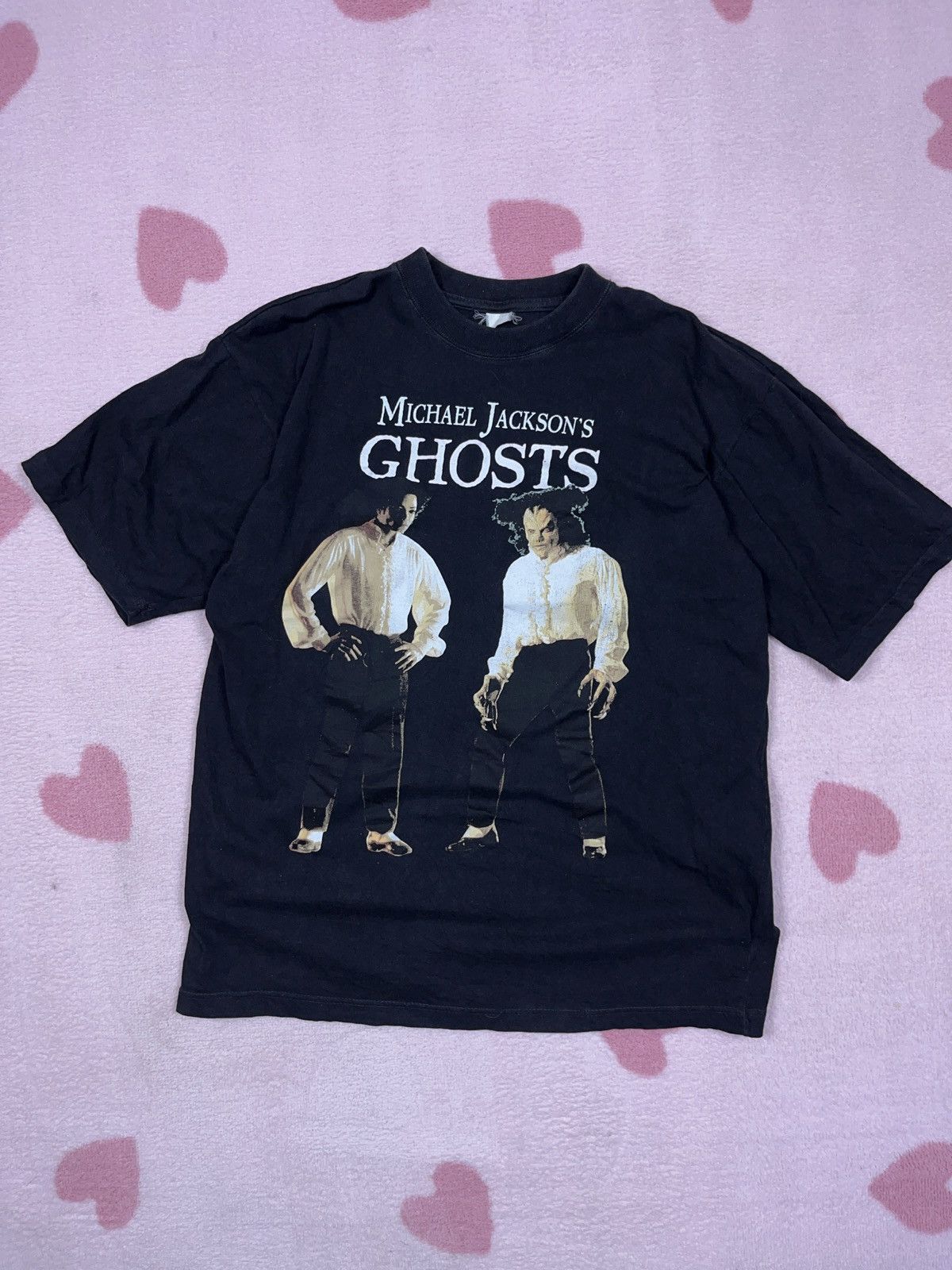 image of Band Tees x Michael Jackson 90's Michael Jackson Ghosts Movie Promo T-Shirt Vintage in Black (Size 