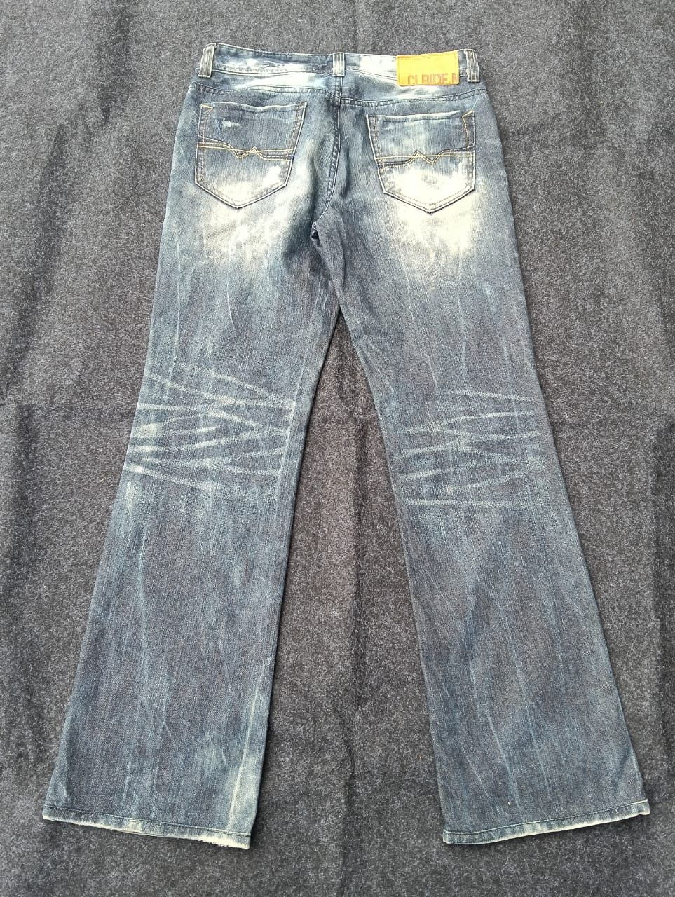 Jean CLRIDE.N Flare Jeans–Rare Korean Y2K Streetwear Denim Size US 31 - 4 Thumbnail
