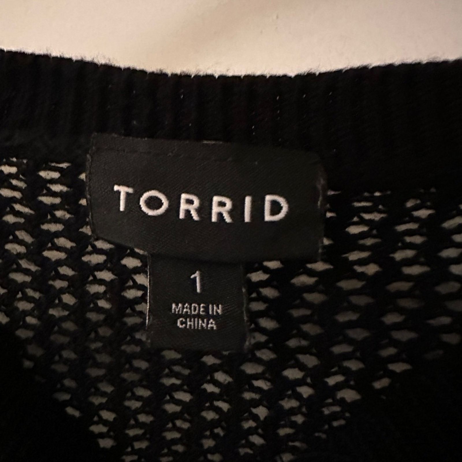 Other Torrid mesh overlay ribbed knit black top size 1 Size XL / US 12-14 / IT 48-50 - 5 Thumbnail