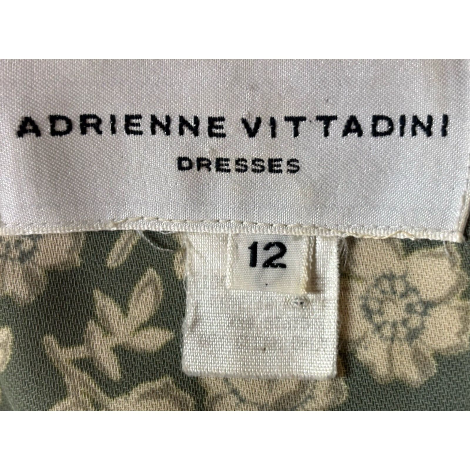 Vintage VINTAGE Adrienne Vittadini Floral Maxi Dress Sz 12 Sage Green & Cream Long Sleeve Button Front 90s Womens Size XL / US 12-14 / IT 48-50 - 7 Thumbnail