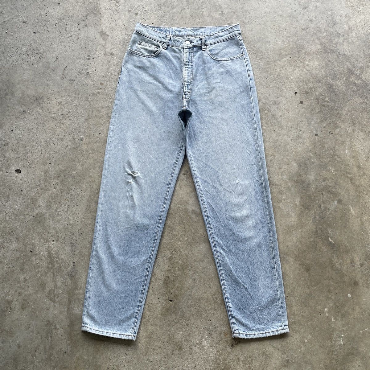 Japanese Brand Vintage Japanese Denim Wash Faded Jeans Distressed Pants W31 Size US 31 - 1 Thumbnail