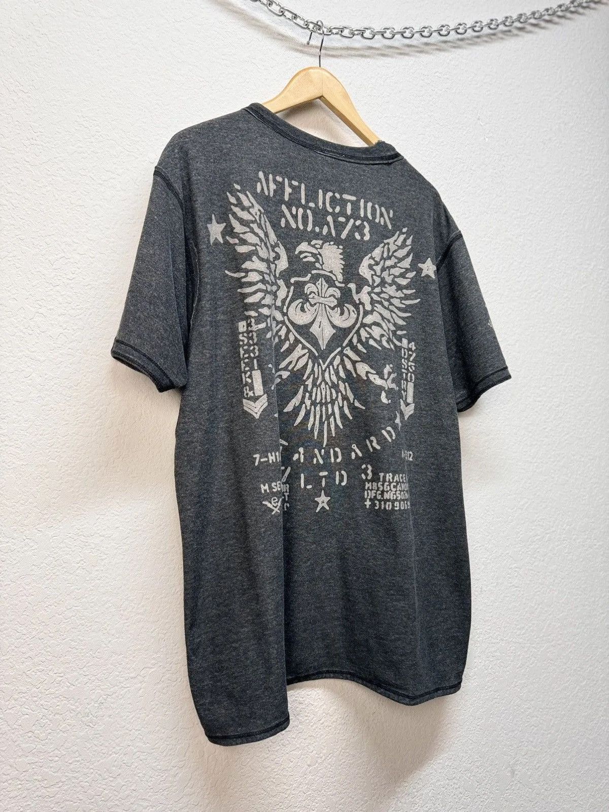 Affliction × Japanese Brand × Vintage Vintage Reversible Affliction Double Skull Black T Shirt Size US XL / EU 56 / 4 - 11 Thumbnail