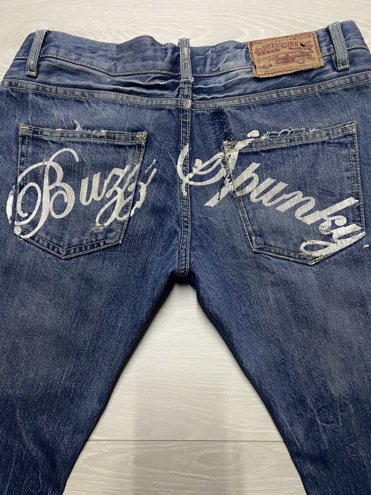 Beauty Beast Vintage Japanese Buzz Spunky Star Flare Repair Jeans Size US 32 / EU 48 - 15 Thumbnail