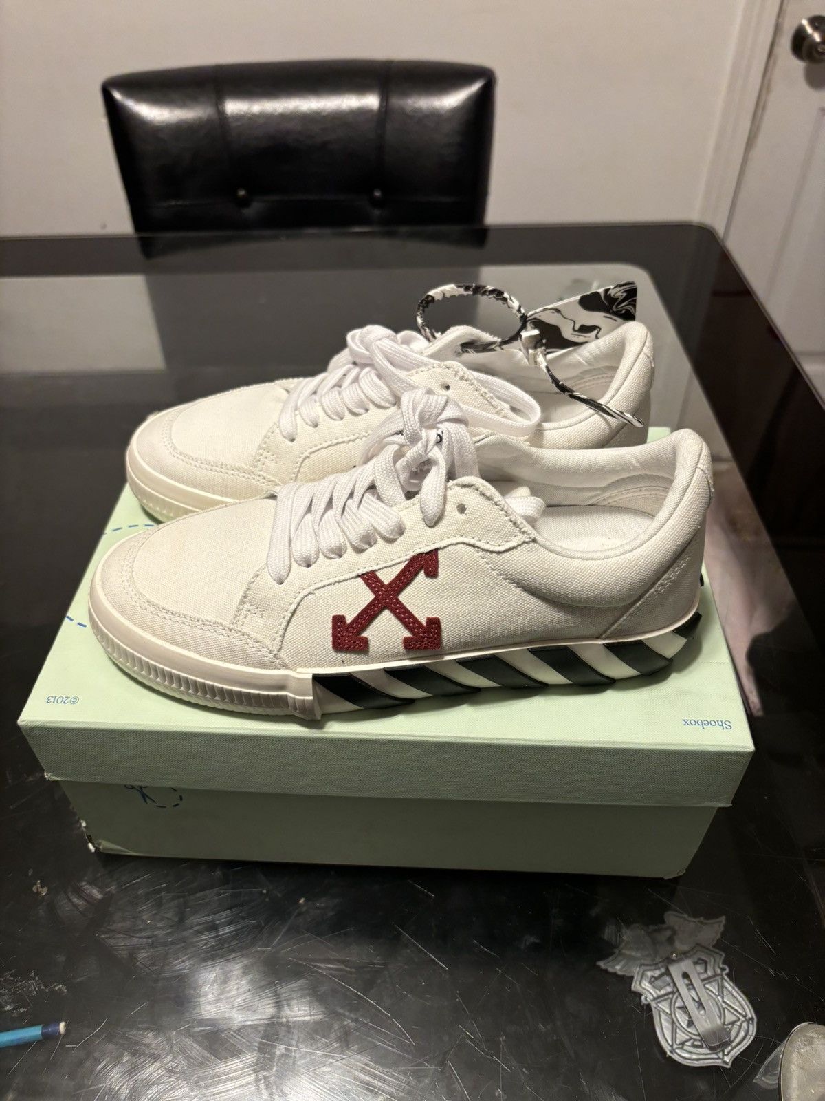 Off-White OFF-WHITE Vulc Low Canvas White Violet SS20 Size US 8 / IT 38 - 4 Thumbnail