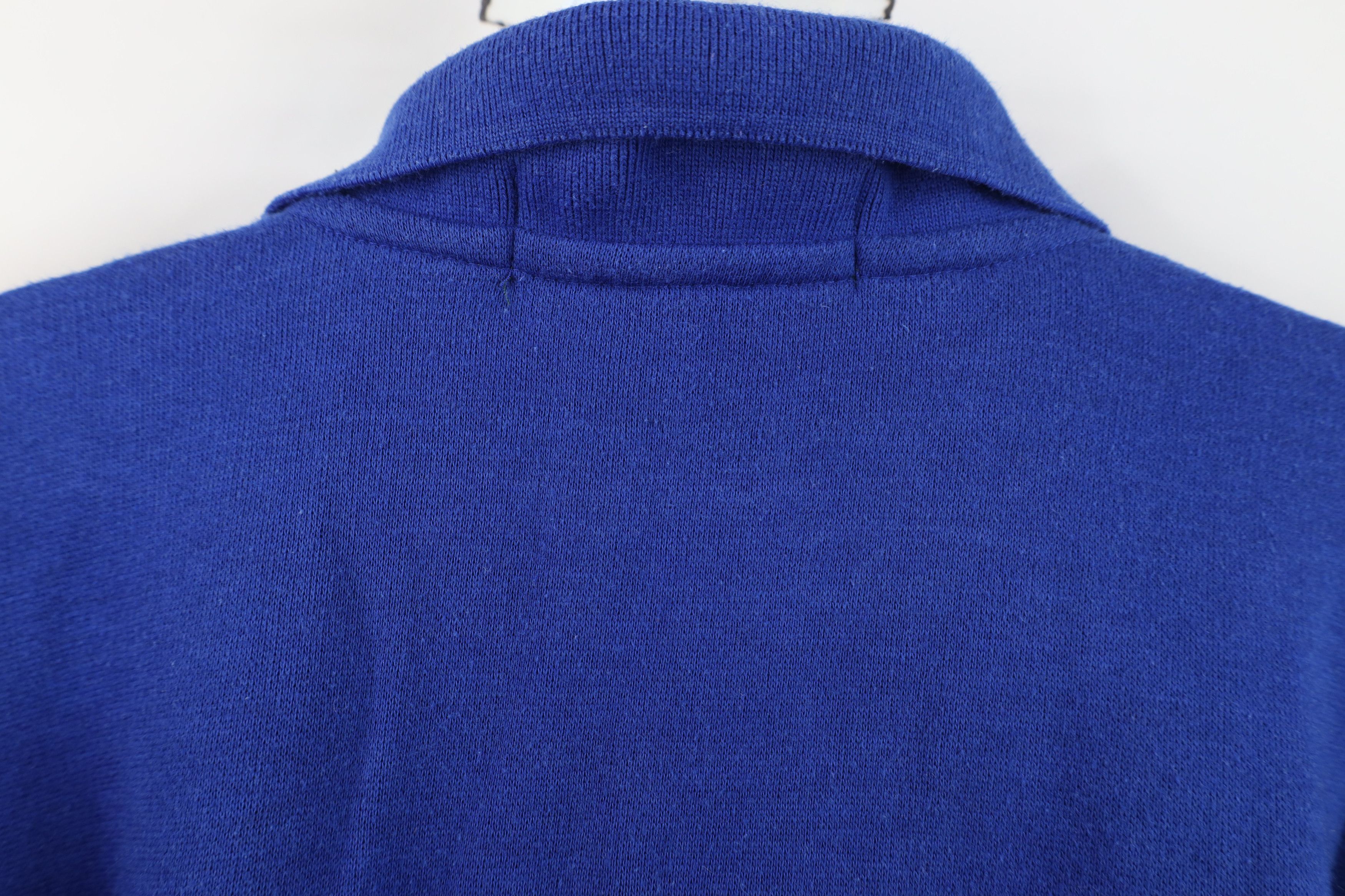 Vintage Vintage 90s Streetwear Heavyweight Collared Sweatshirt Blue Size US XXL / EU 58 / 5 - 11 Thumbnail