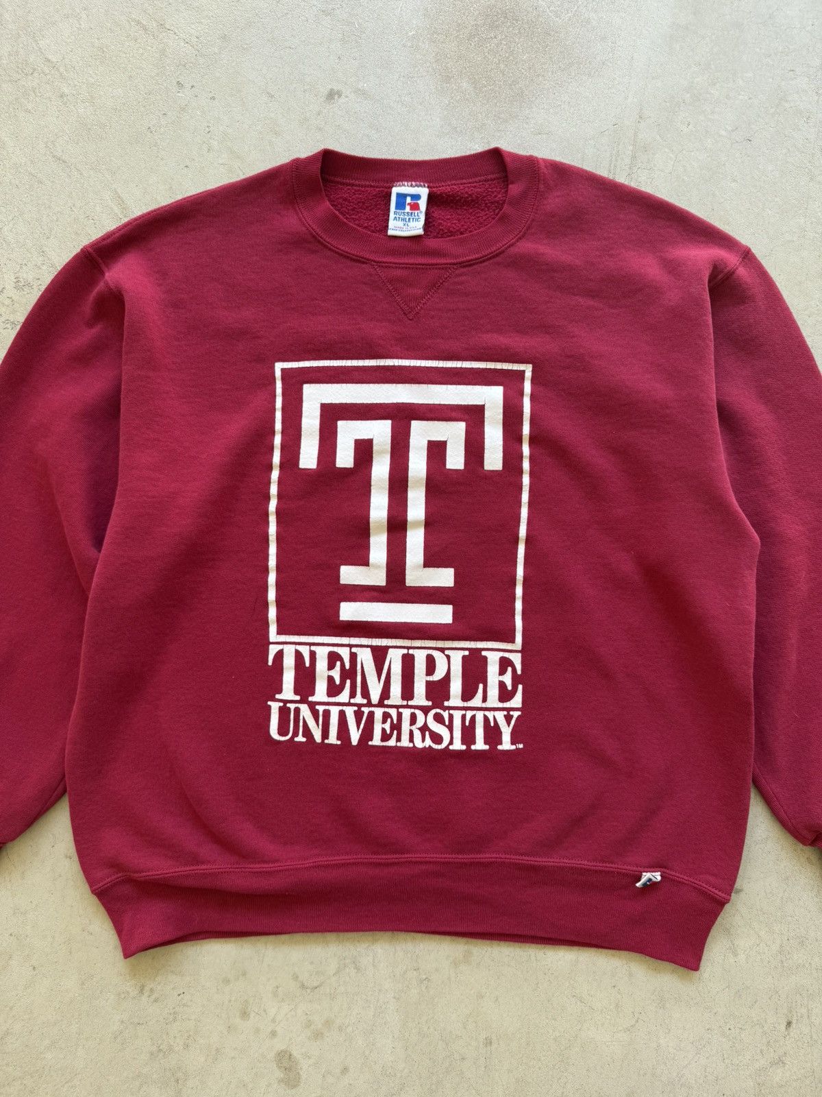 Russell Athletic Vintage 90s Russell Athletic Temple University Sweatshirt Size US XL / EU 56 / 4 - 2 Thumbnail