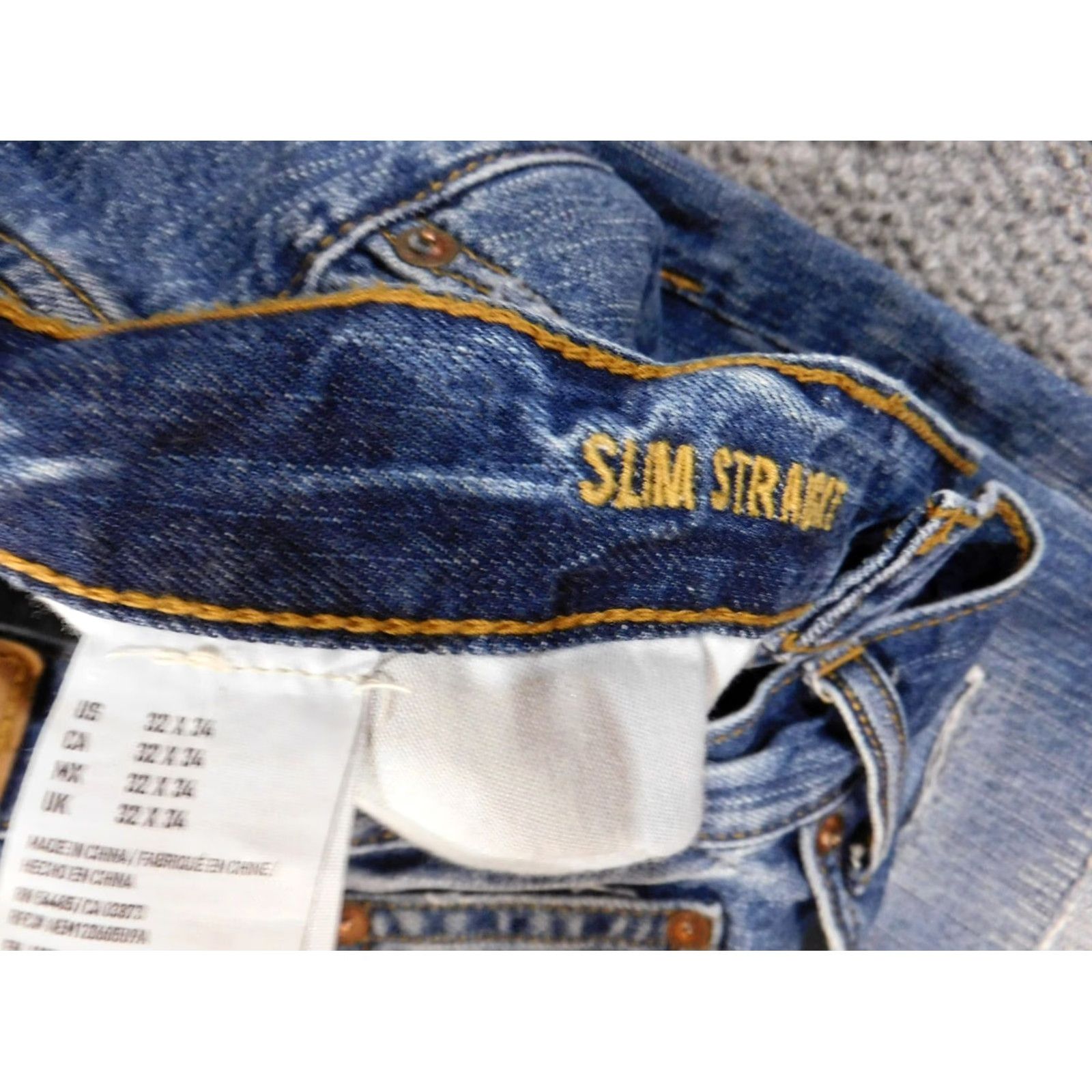 American Eagle Outfitters American Eagle Outfitters Jeans Mens 32x34 Blue Distressed Slim Straight Denim Size US 32 / EU 48 - 7 Thumbnail