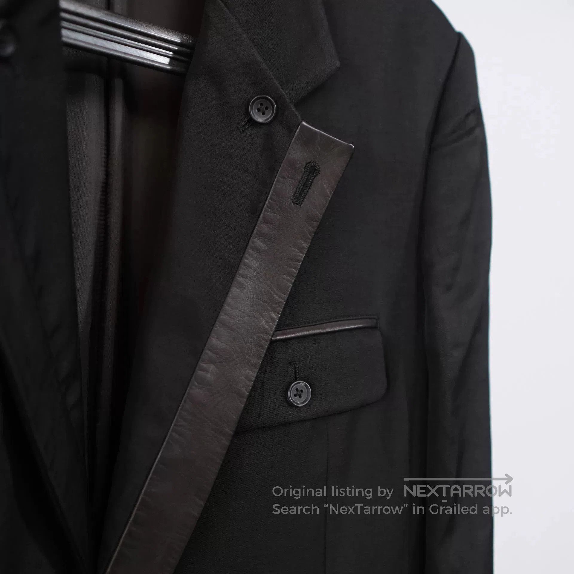 Yohji Yamamoto Yohji Yamamoto Long Coat with Leather Details. Size US M / EU 48-50 / 2 - 3 Thumbnail