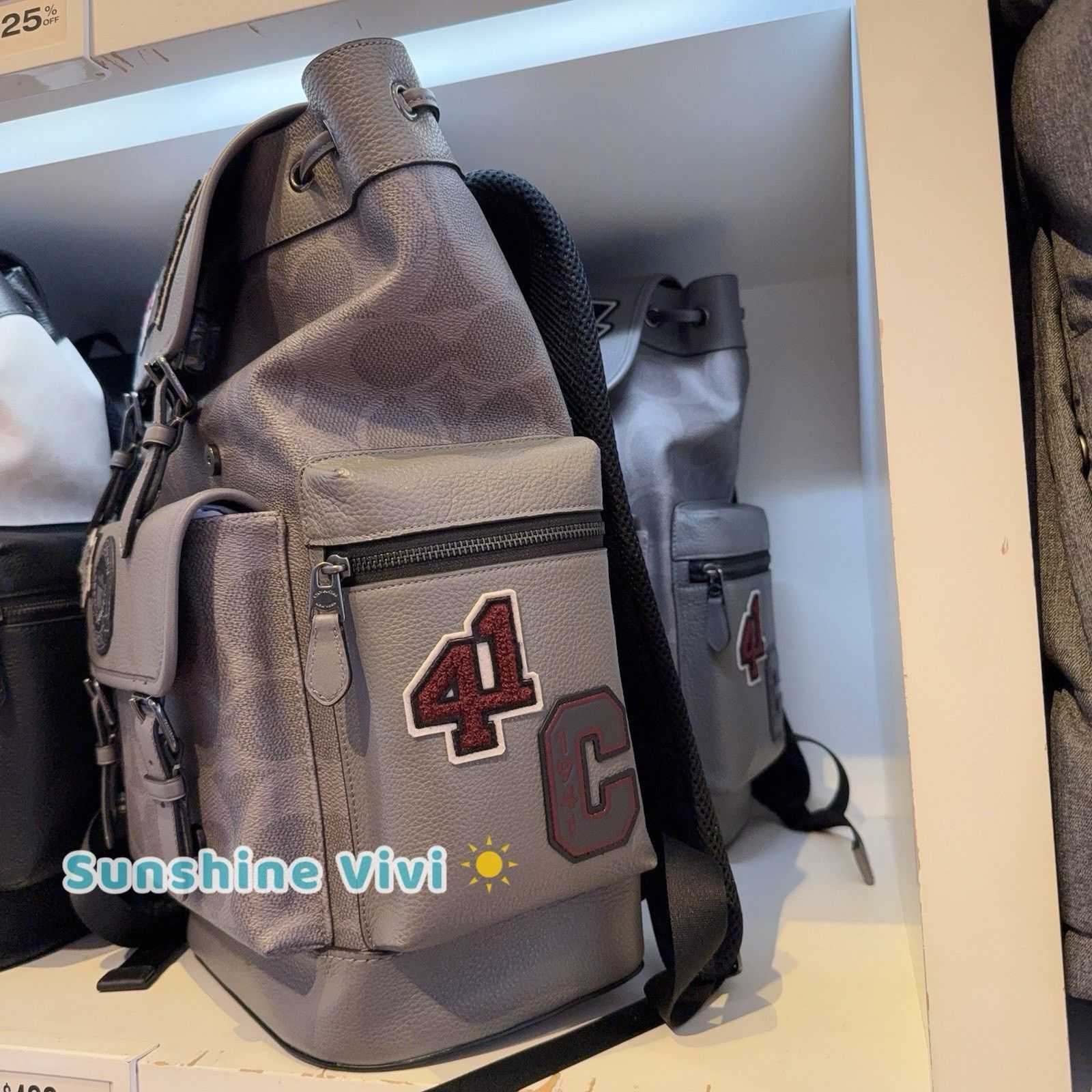 Coach NWT Coach MEN Large Sprint Backpack Patches CCG03 Grey Size ONE SIZE - 5 Thumbnail