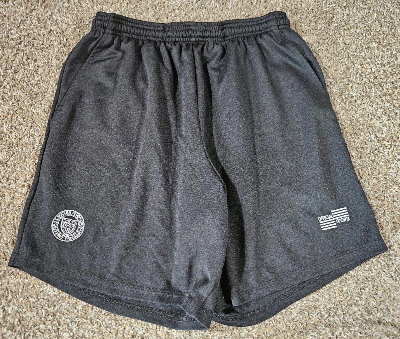 Designer US SOCCER FEDERATION Referee Program Black soccer shorts Size ONE SIZE - 1 Thumbnail