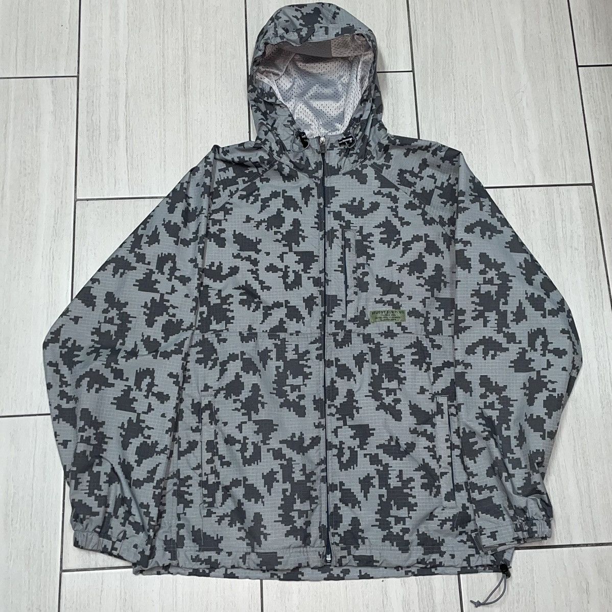 Stussy × Vintage Stussy Surplus Camo 2000 Zip Up Jacket