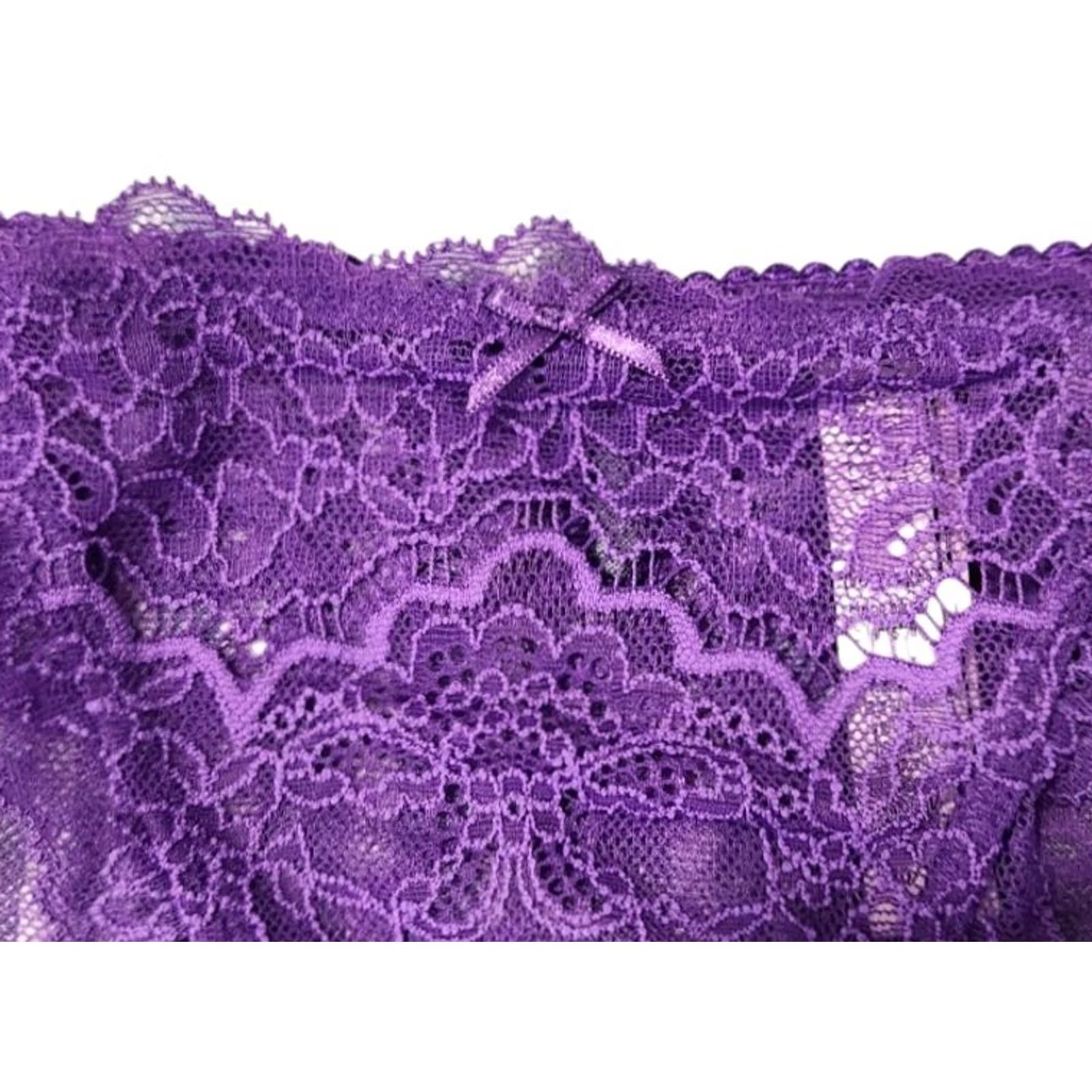 Victoria's Secret Victoria's Secret Womens M Panty Bikini Lace Purple Size 32" / US 10 / IT 46 - 3 Thumbnail