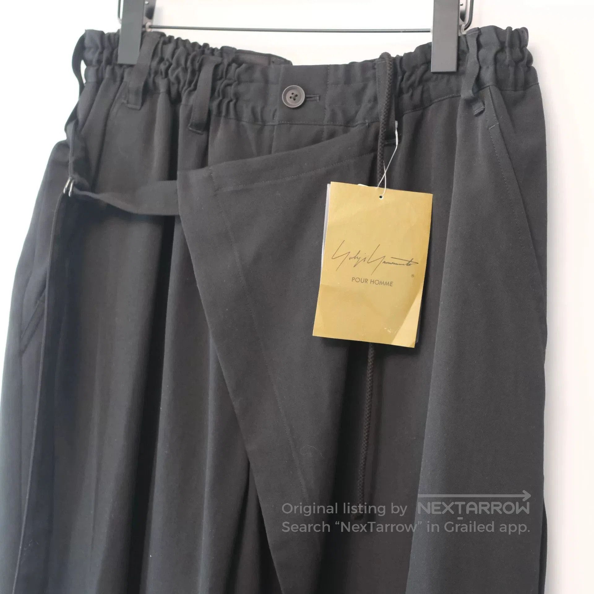 Yohji Yamamoto Yohji Yamamoto Black Pant with Print Detail. Size 25" / US 0 / IT 36 - 3 Thumbnail